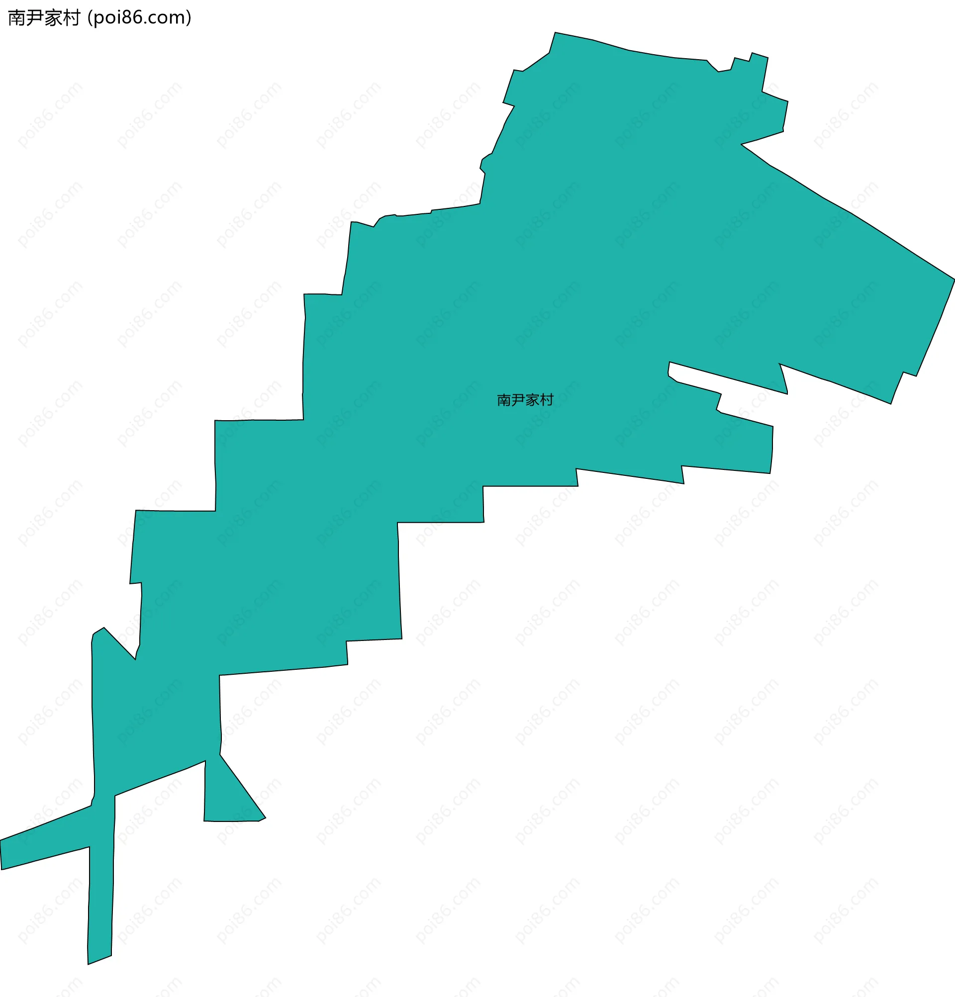 南尹家村边界地图