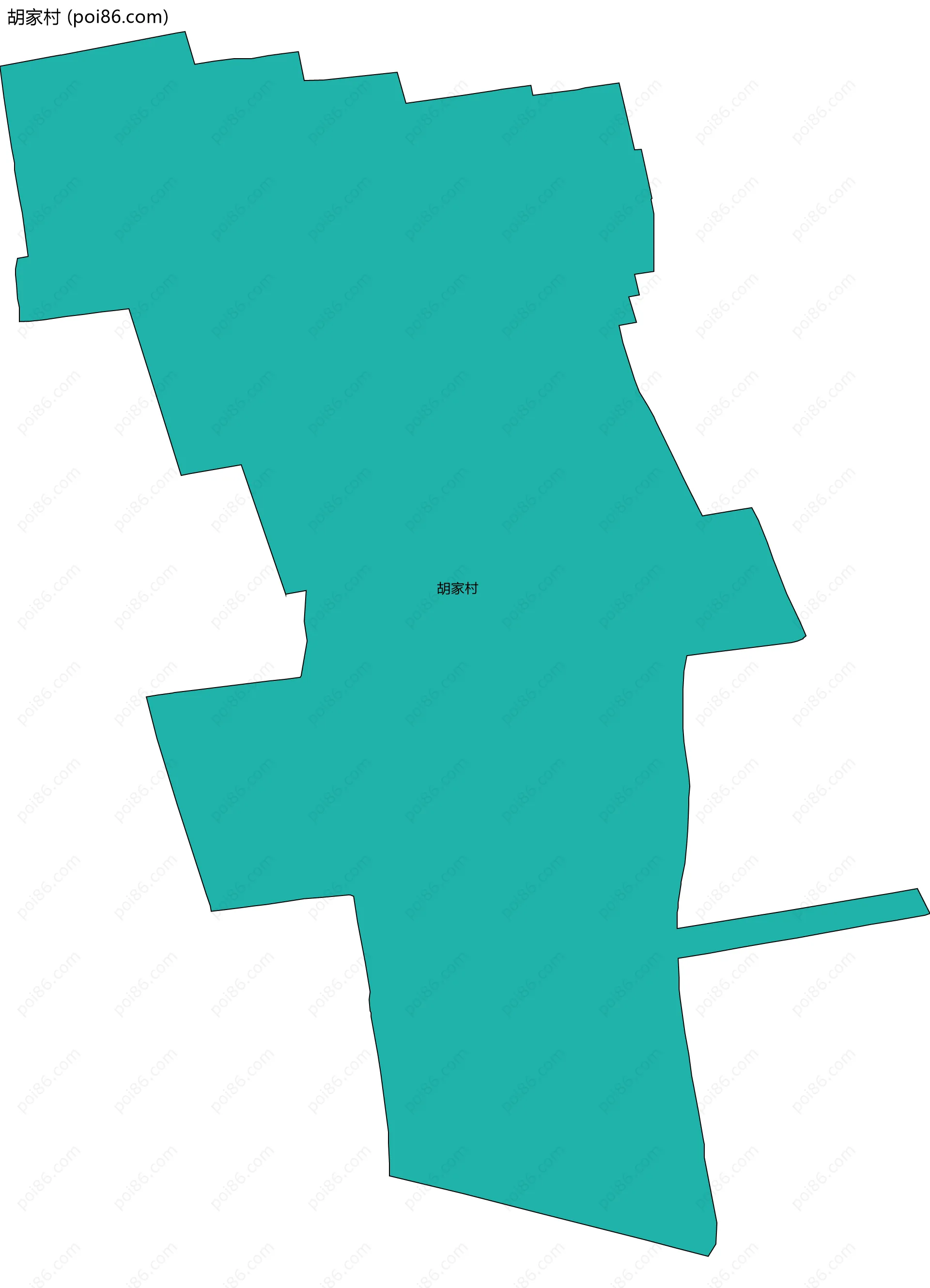 胡家村边界地图