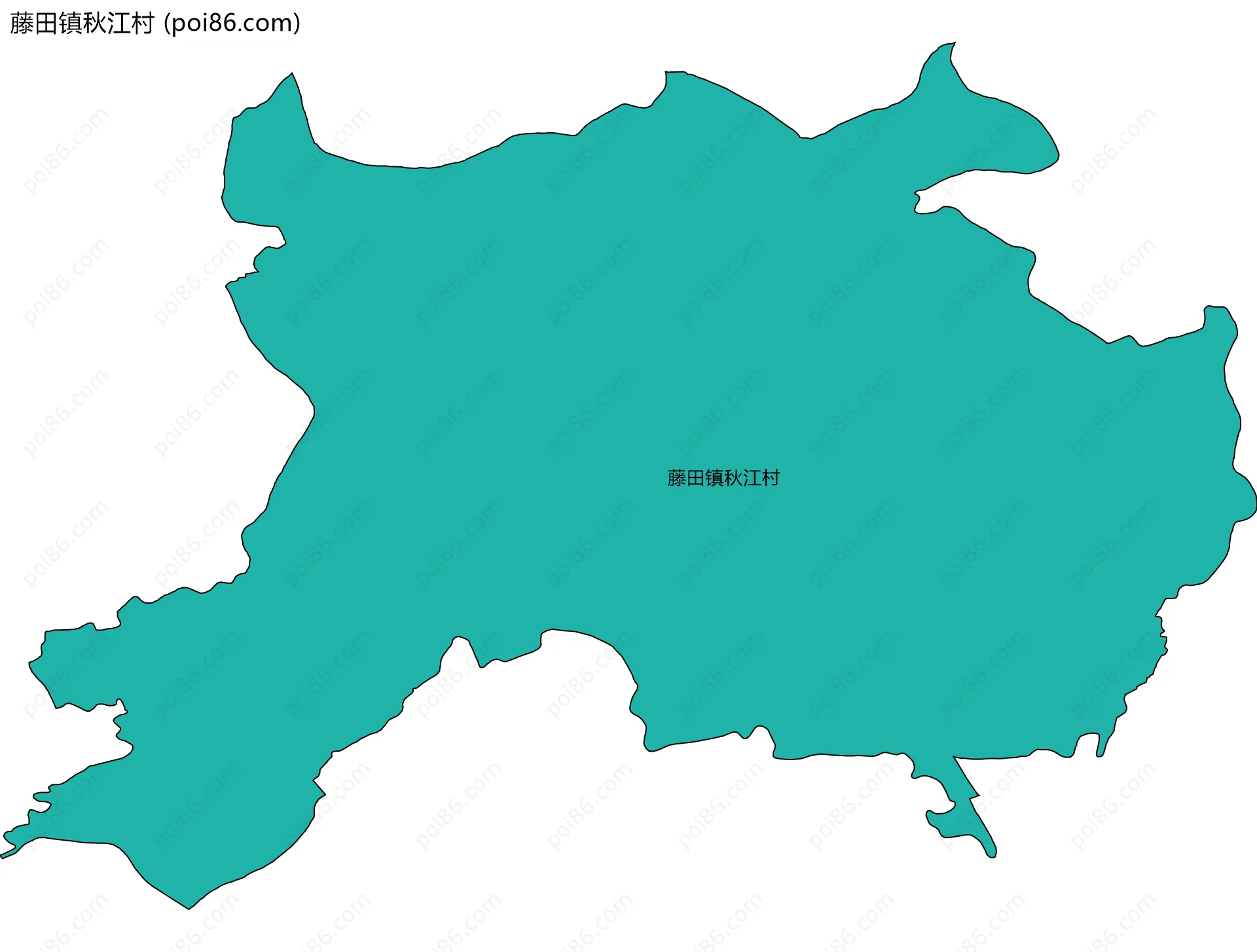 藤田镇秋江村边界地图
