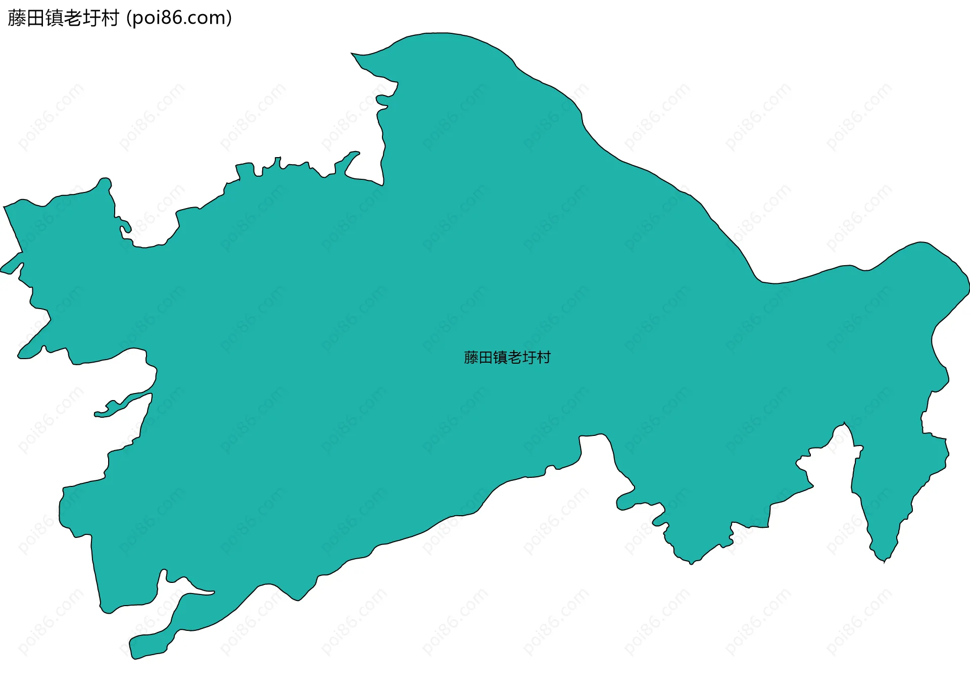 藤田镇老圩村边界地图