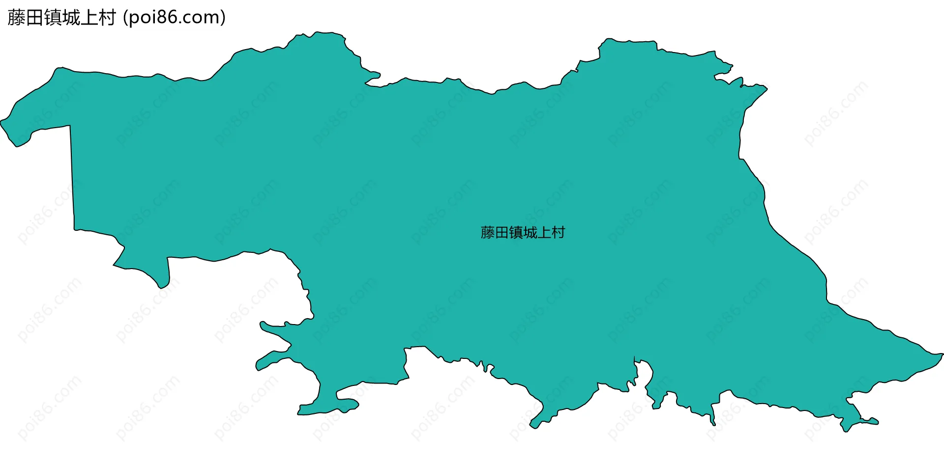 藤田镇城上村边界地图