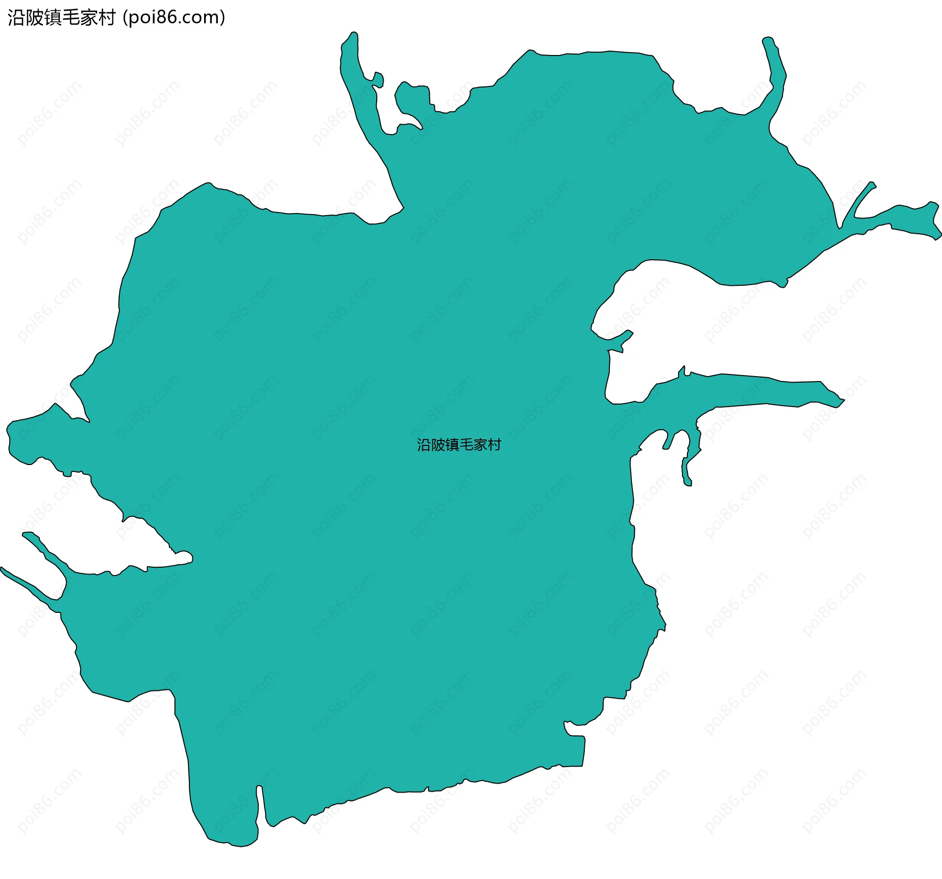沿陂镇毛家村边界地图
