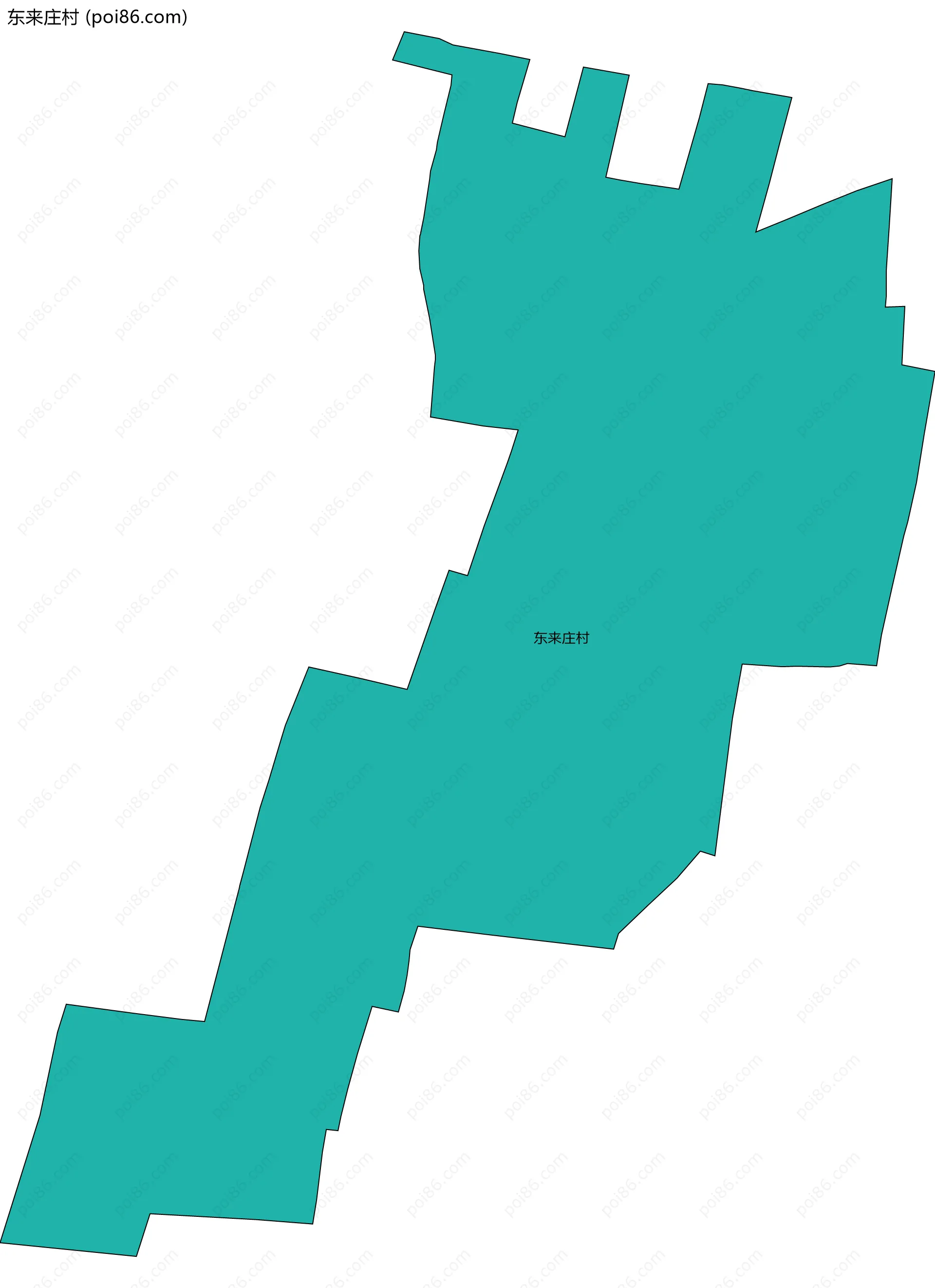 东来庄村边界地图