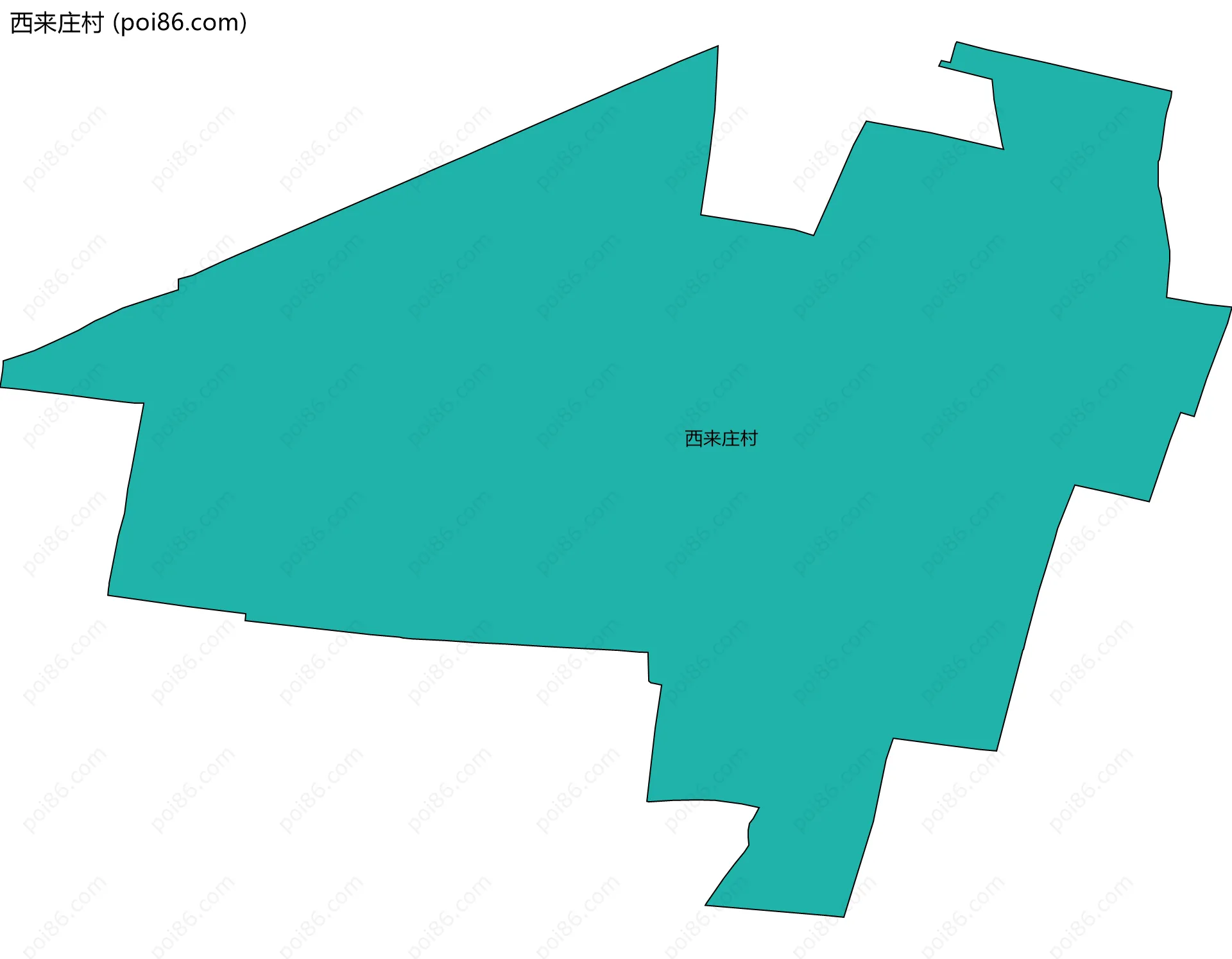 西来庄村边界地图