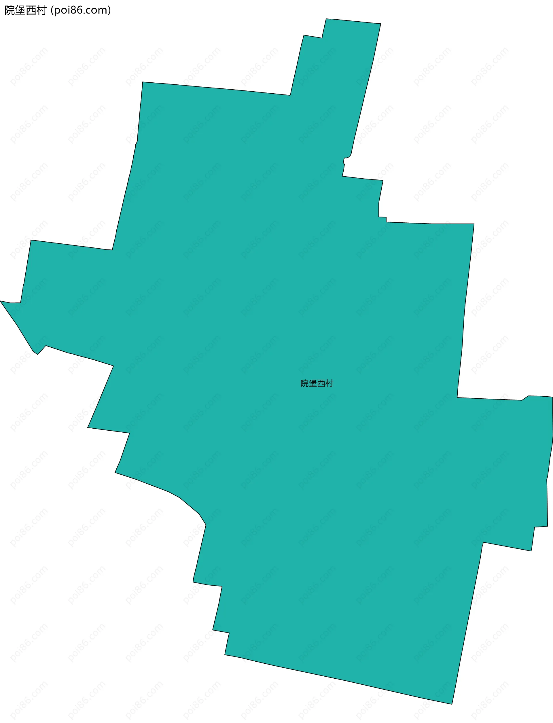 院堡西村边界地图