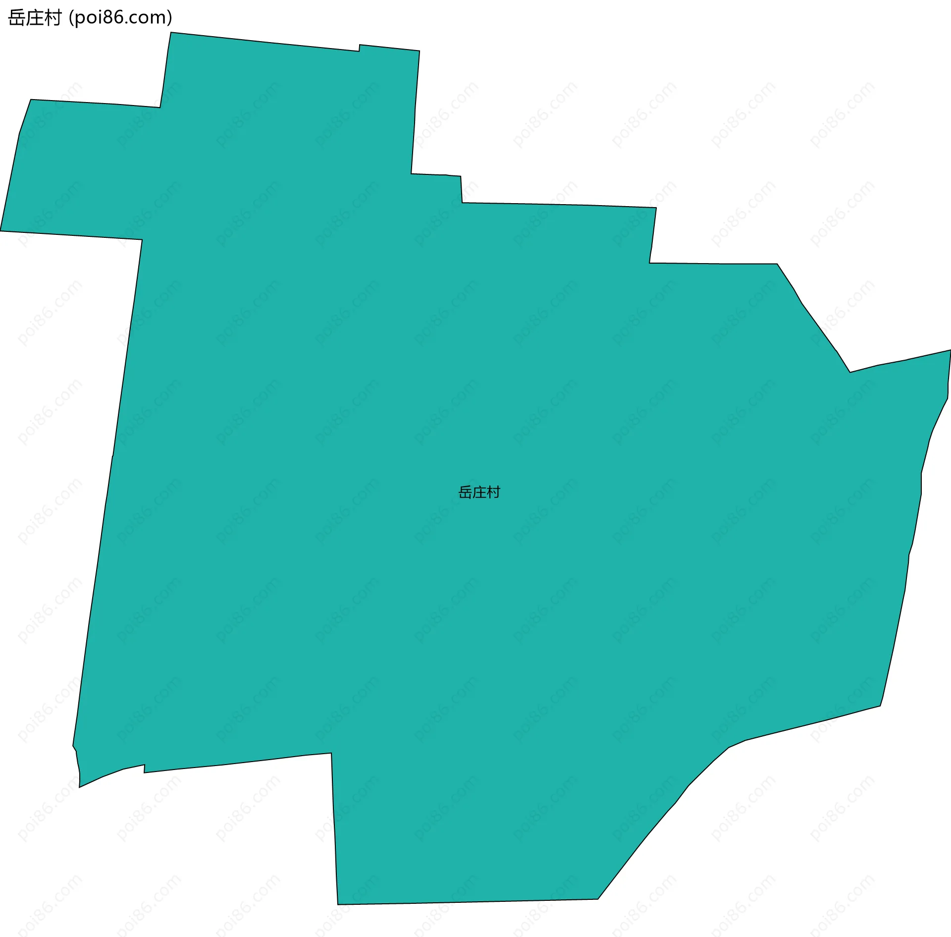 岳庄村边界地图