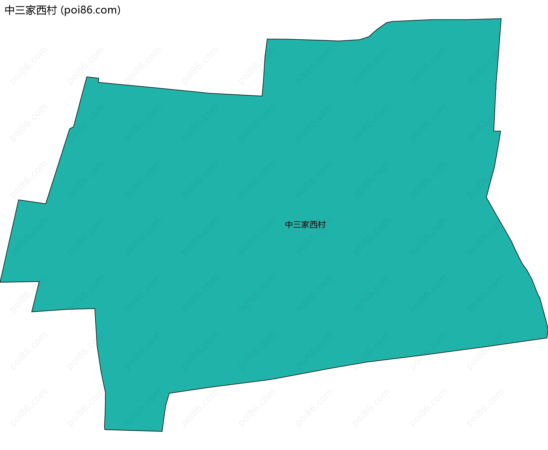 中三家西村边界地图
