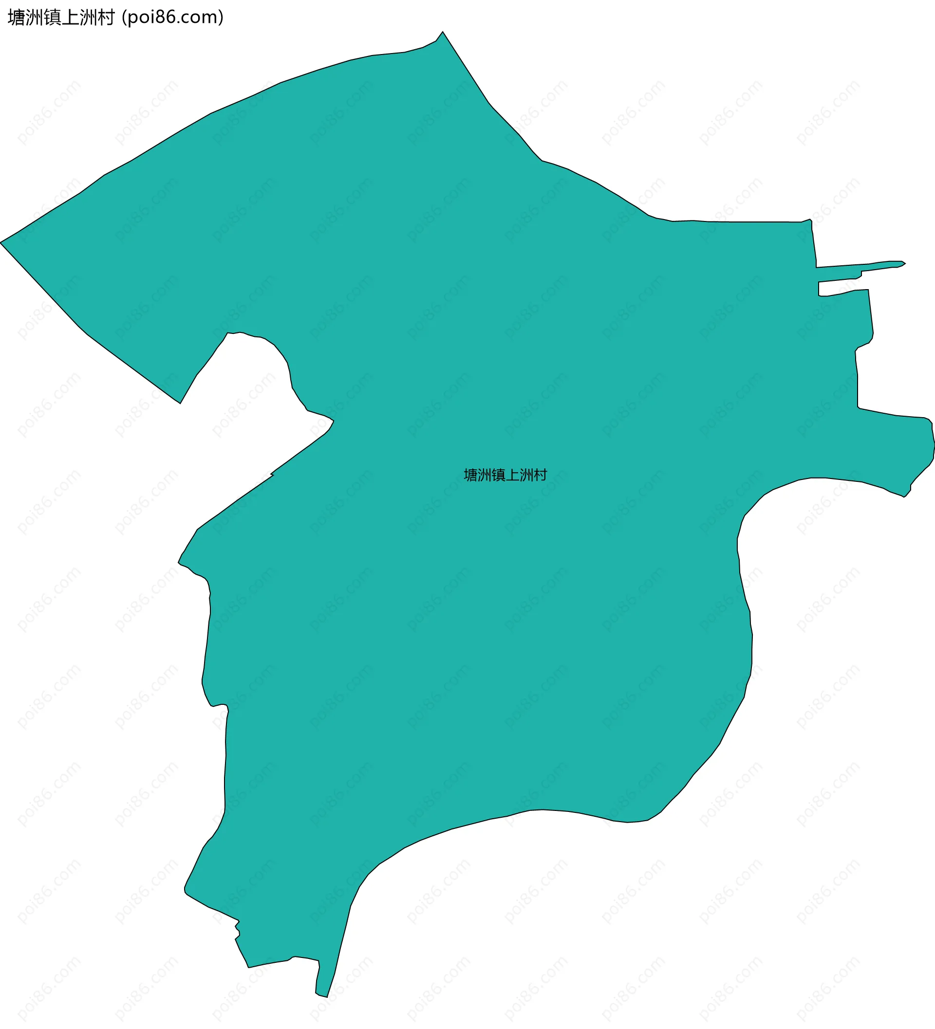 塘洲镇上洲村边界地图