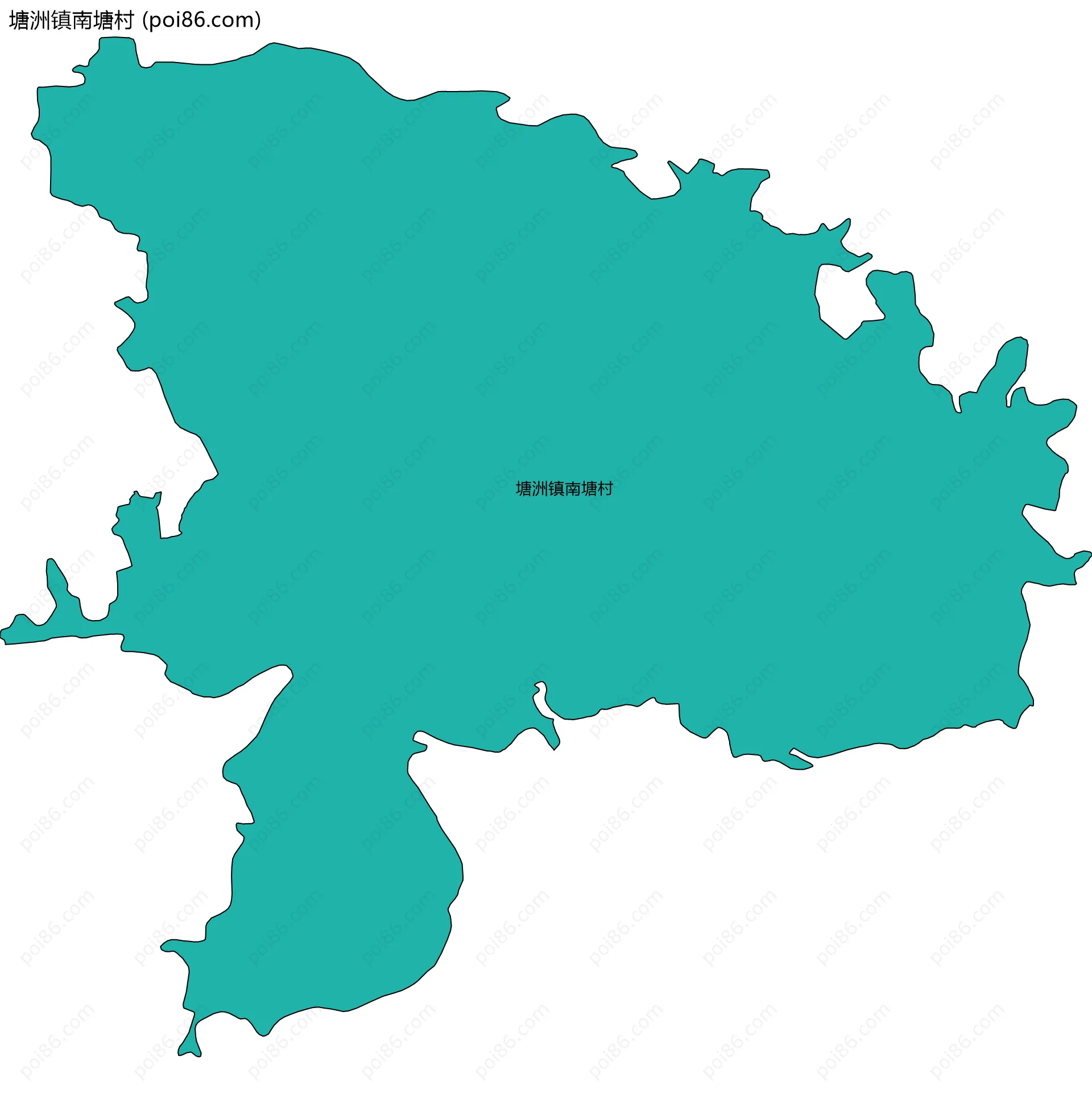 塘洲镇南塘村边界地图