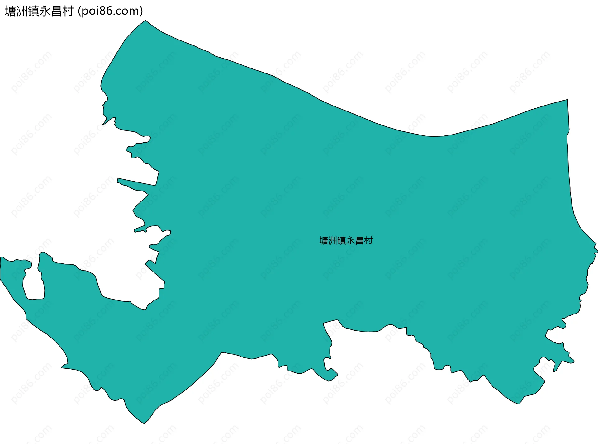 塘洲镇永昌村边界地图
