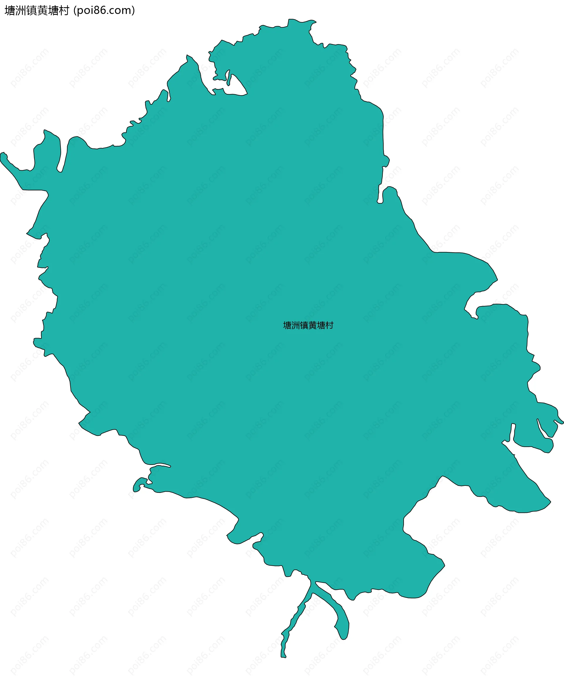 塘洲镇黄塘村边界地图