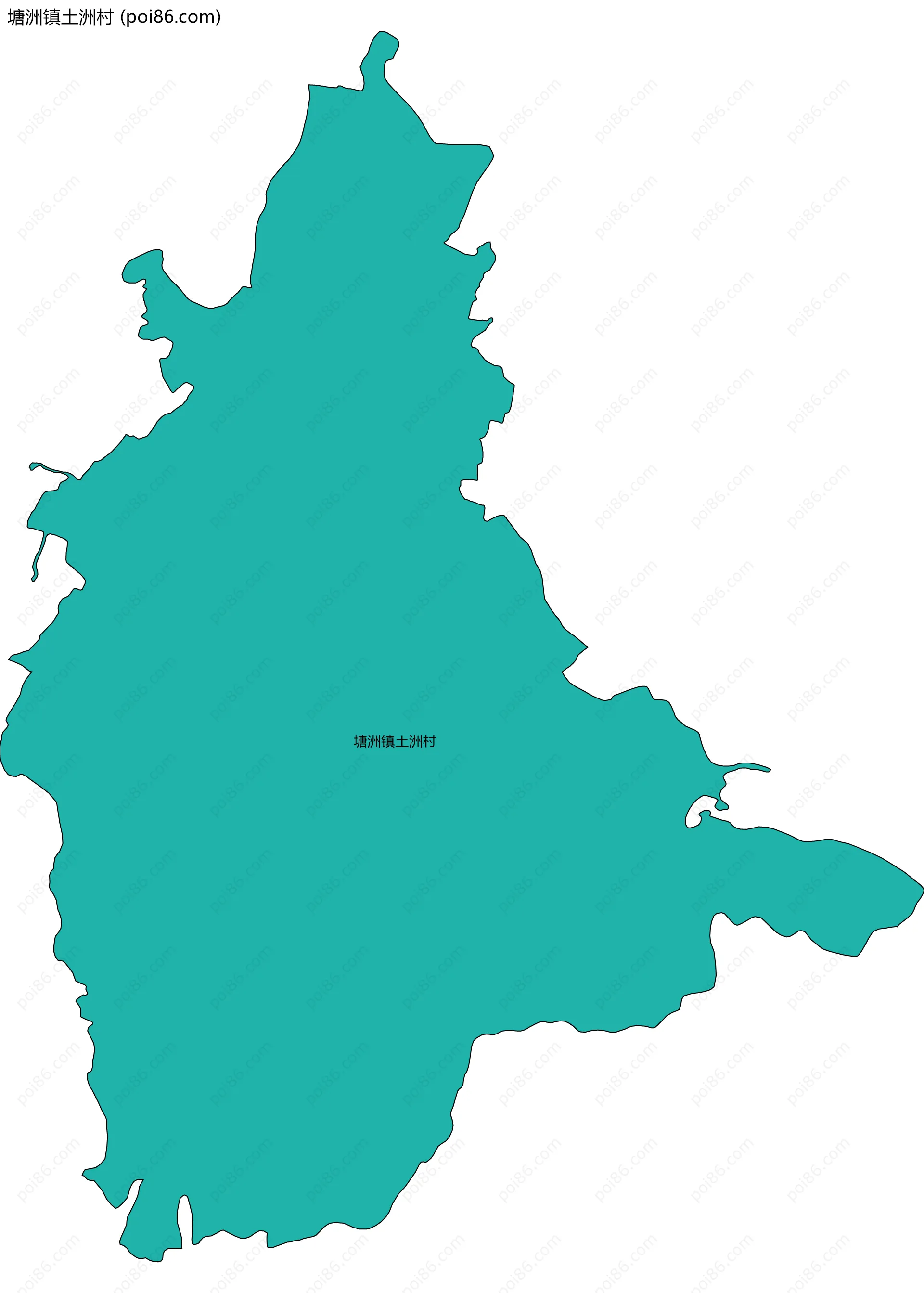 塘洲镇土洲村边界地图