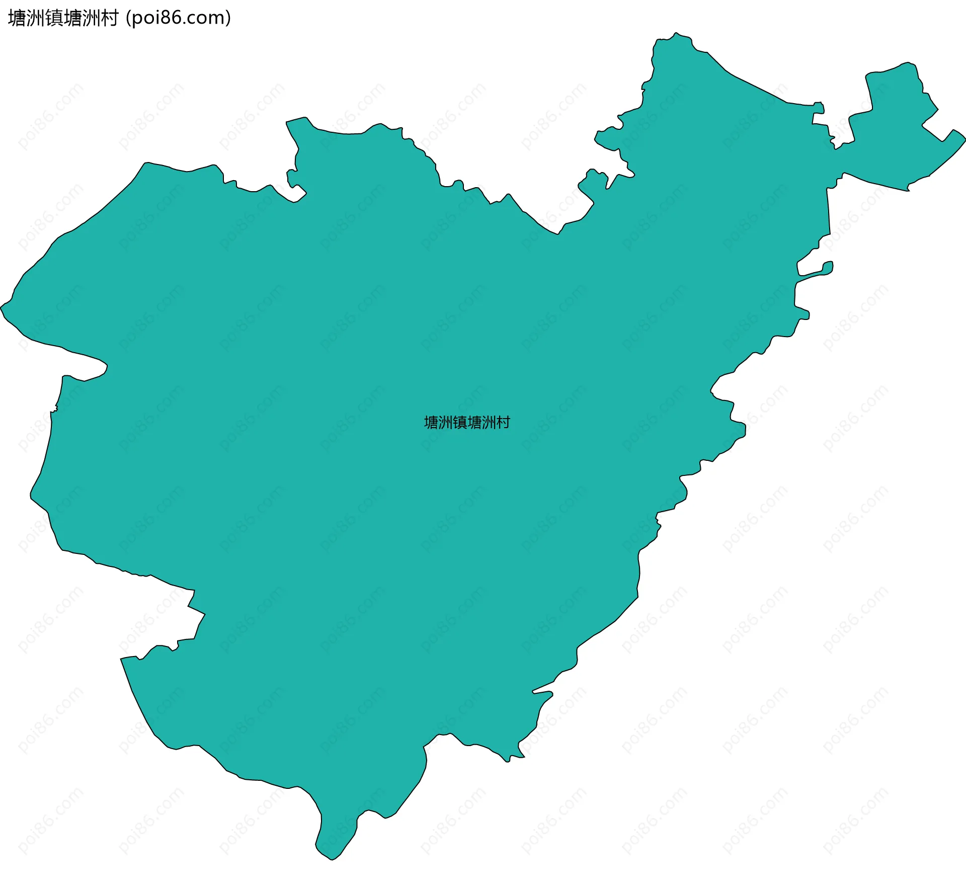 塘洲镇塘洲村边界地图