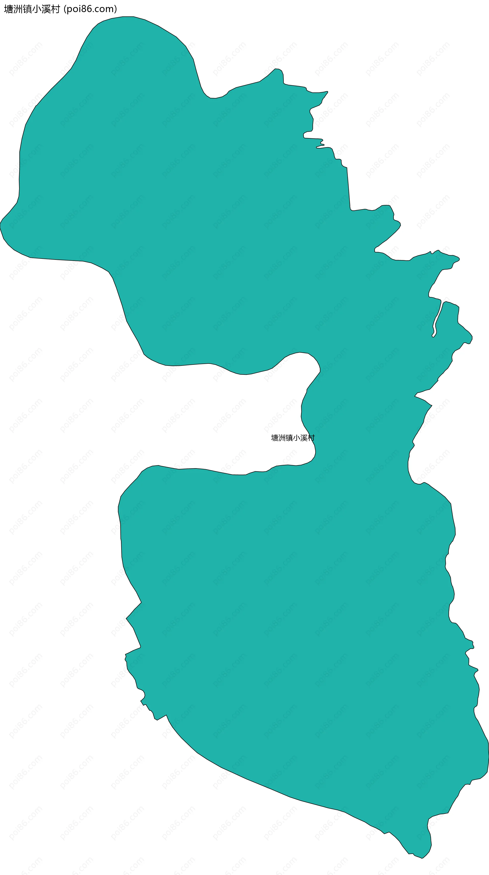 塘洲镇小溪村边界地图