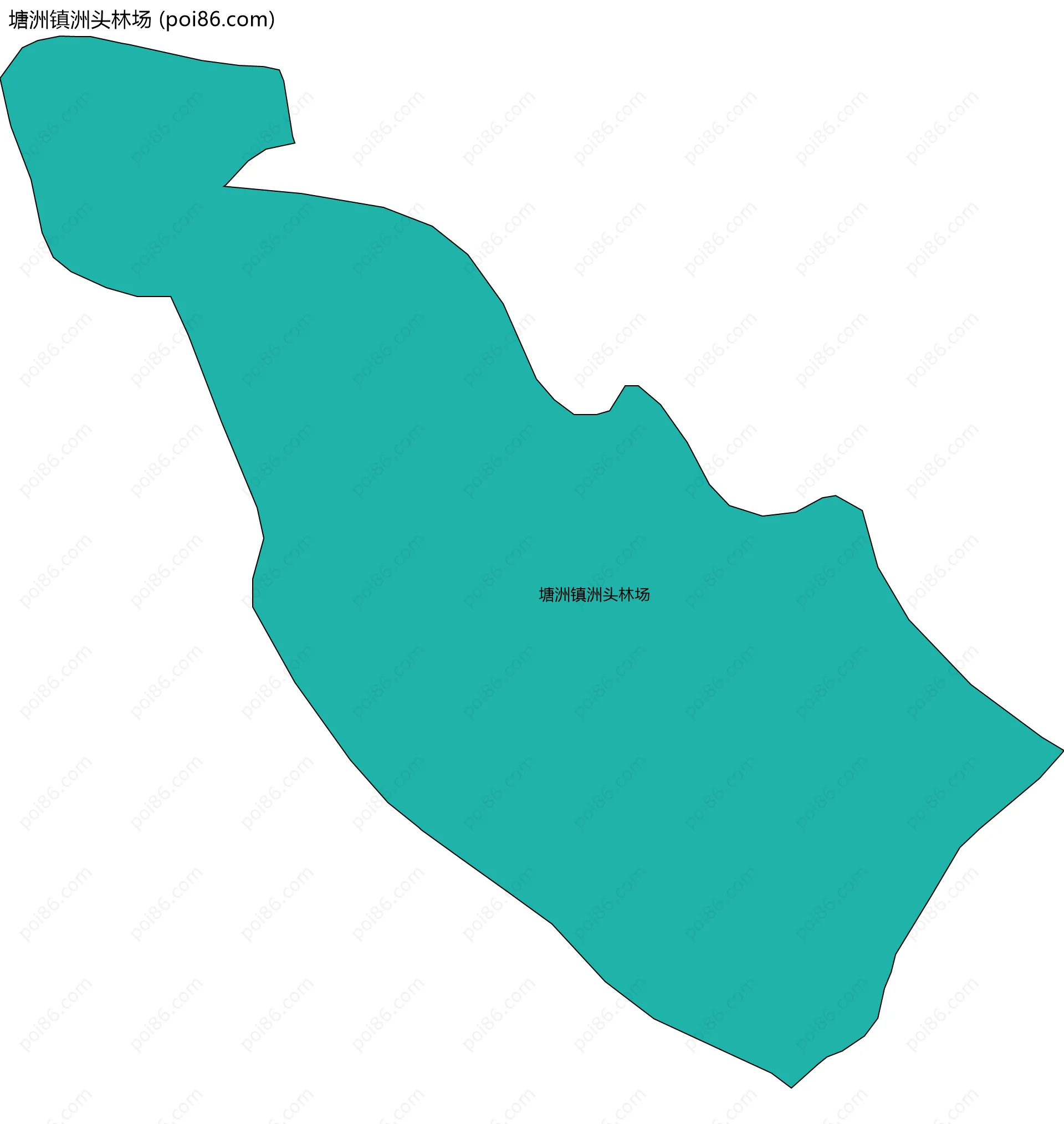 塘洲镇洲头林场边界地图