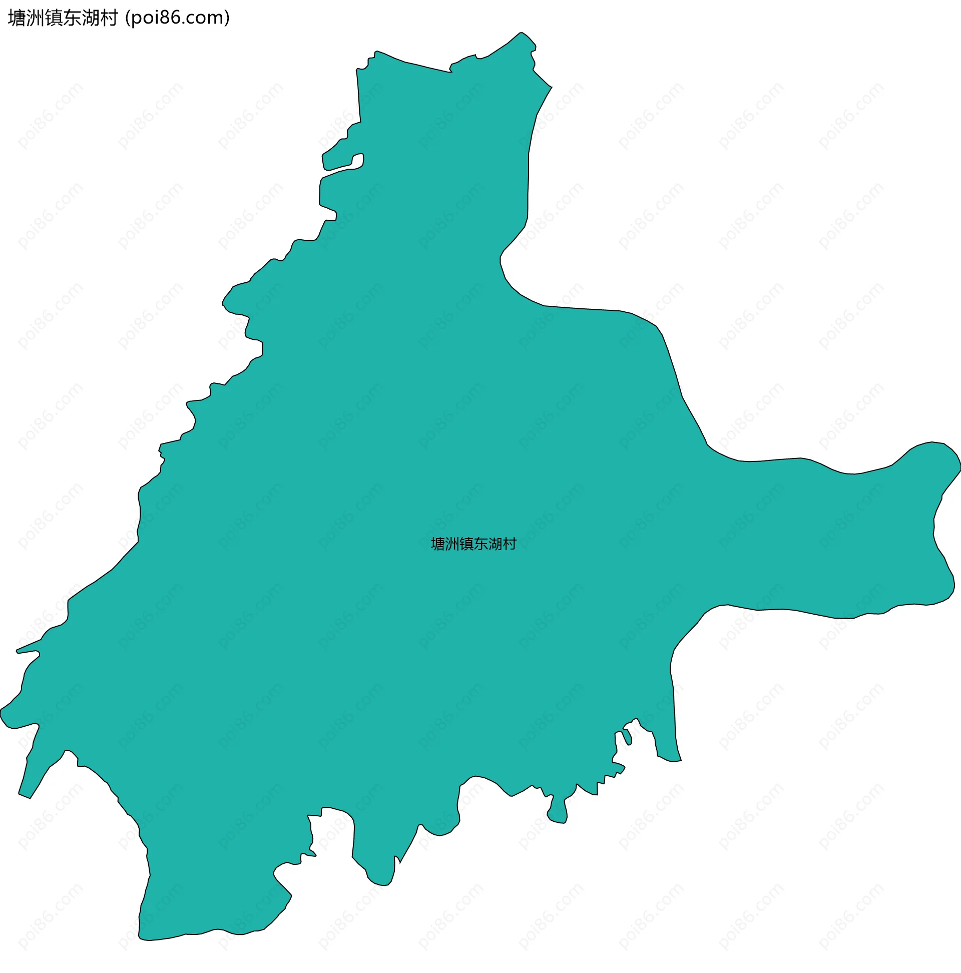 塘洲镇东湖村边界地图