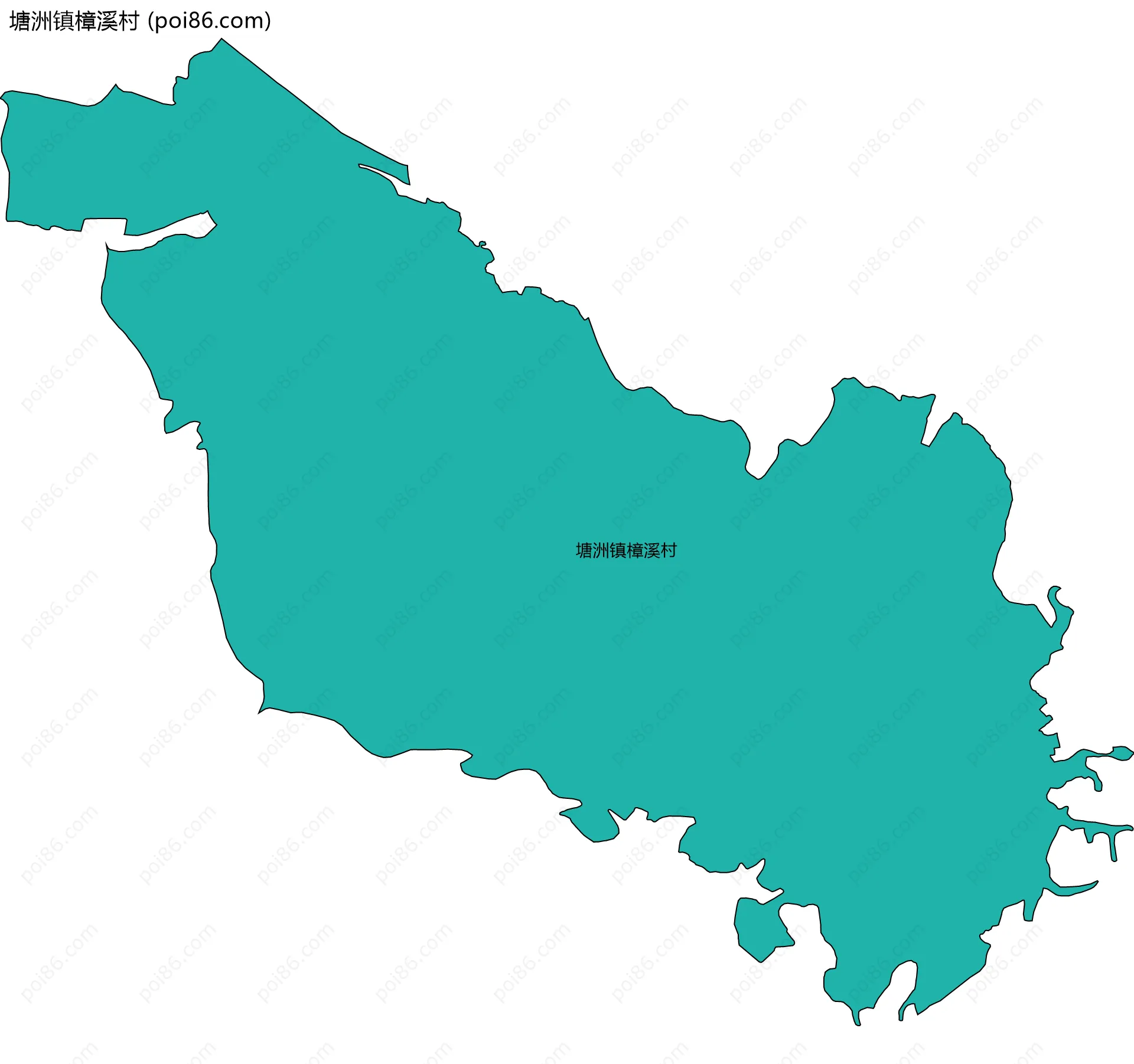 塘洲镇樟溪村边界地图