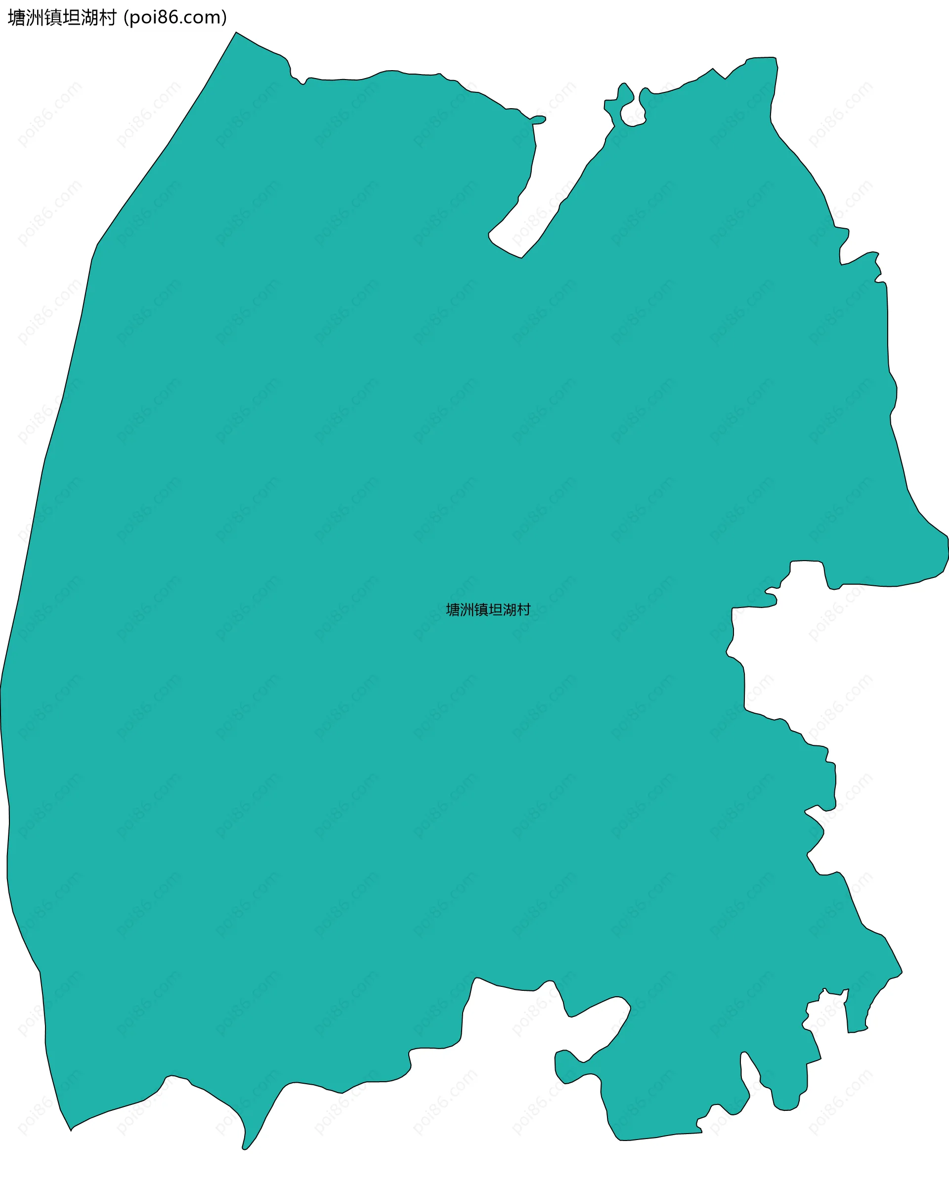 塘洲镇坦湖村边界地图