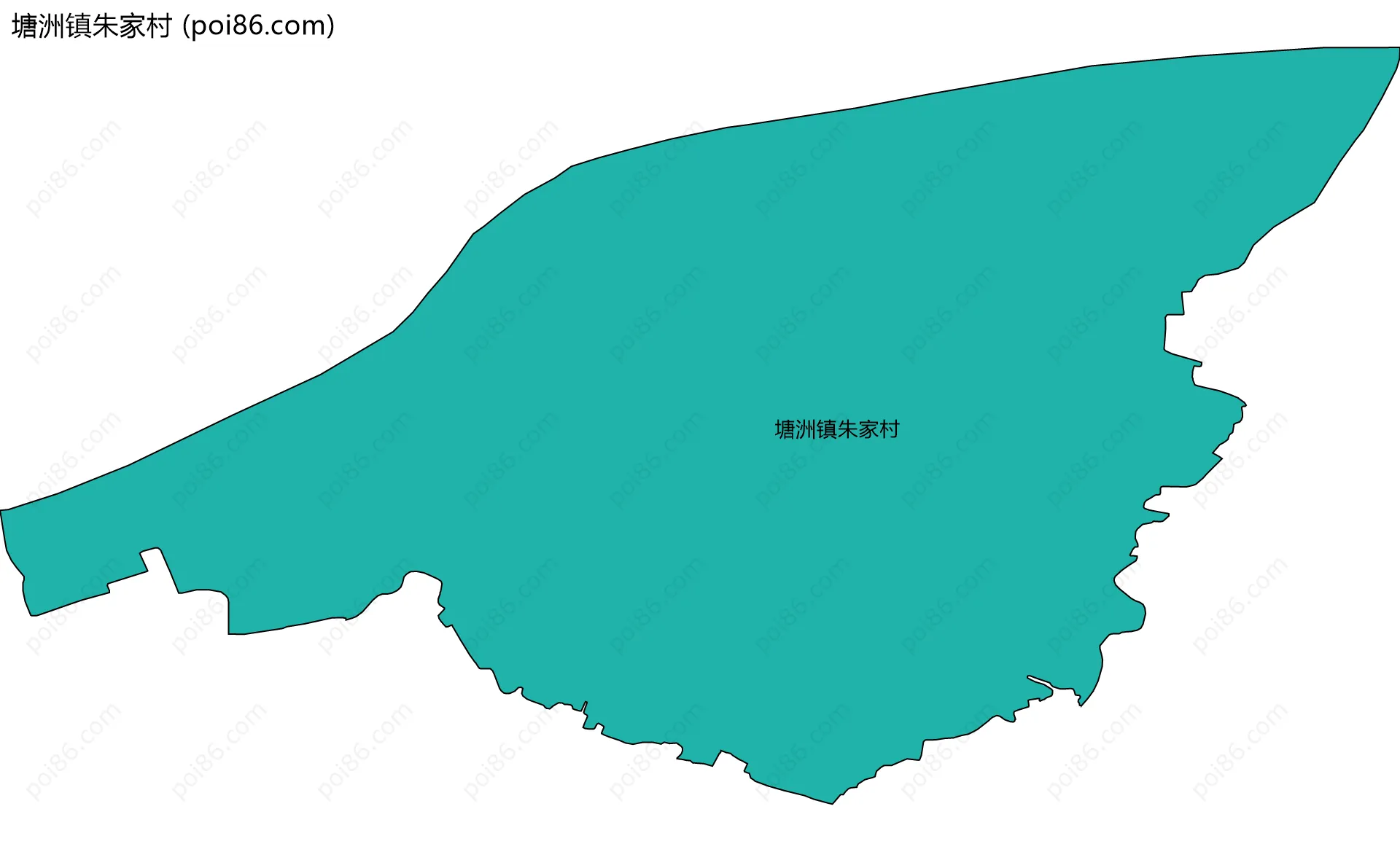 塘洲镇朱家村边界地图