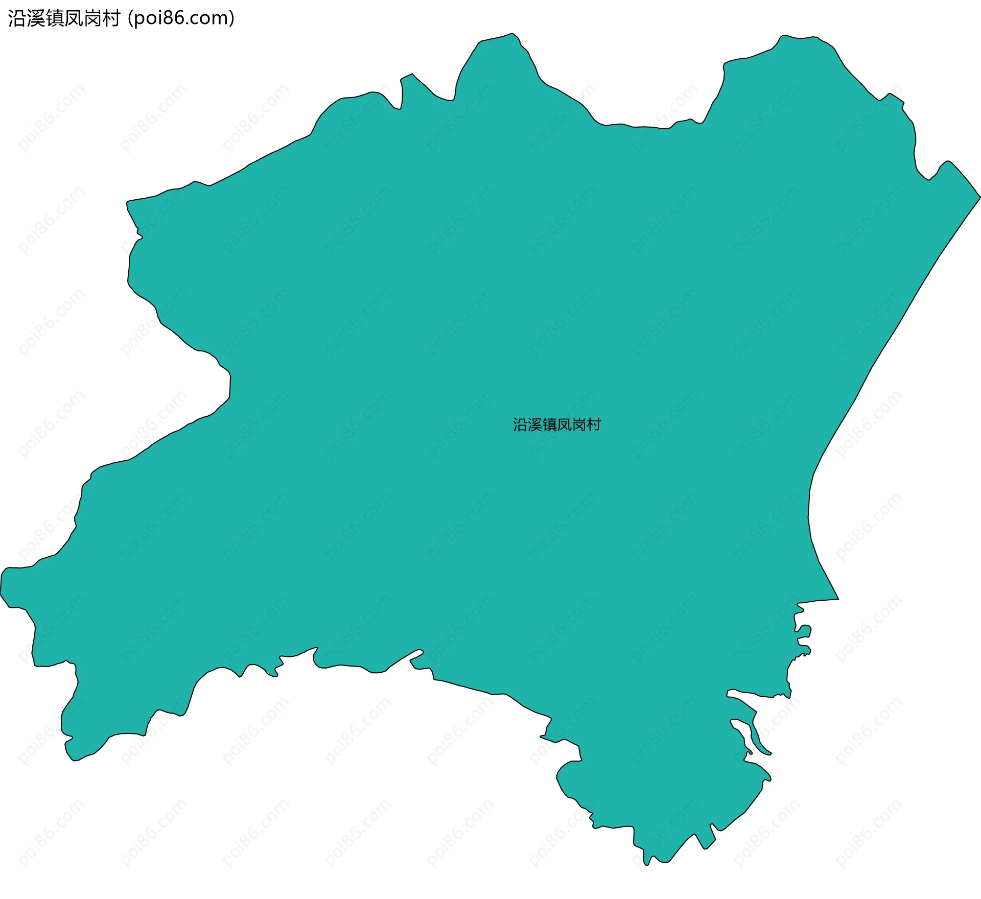 沿溪镇凤岗村边界地图