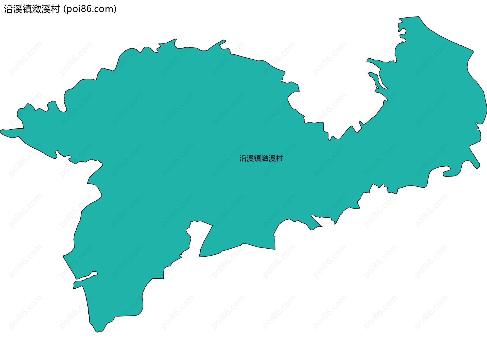 沿溪镇潋溪村边界地图