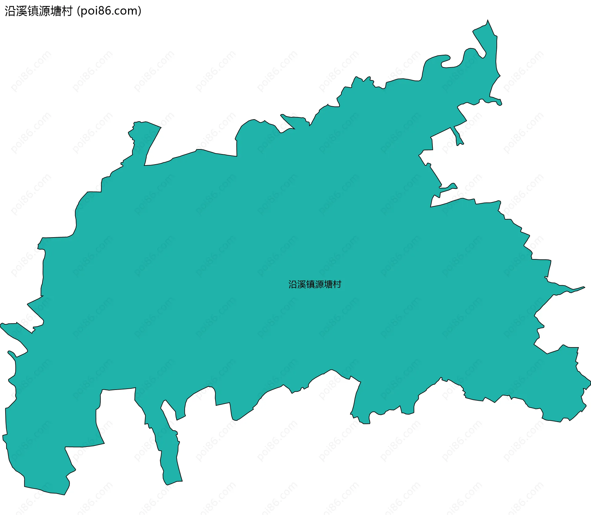 沿溪镇源塘村边界地图