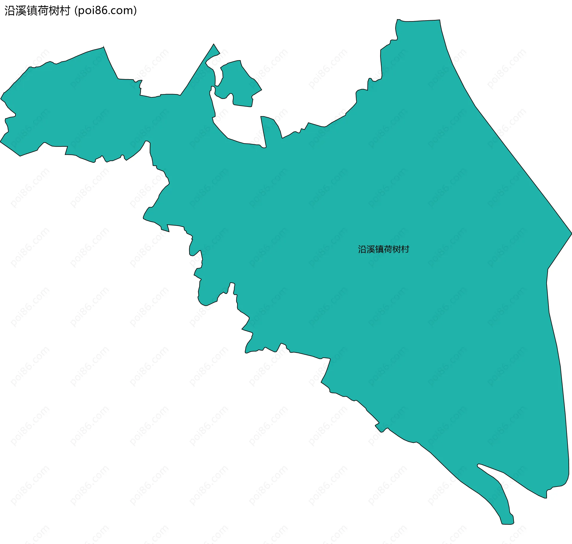 沿溪镇荷树村边界地图