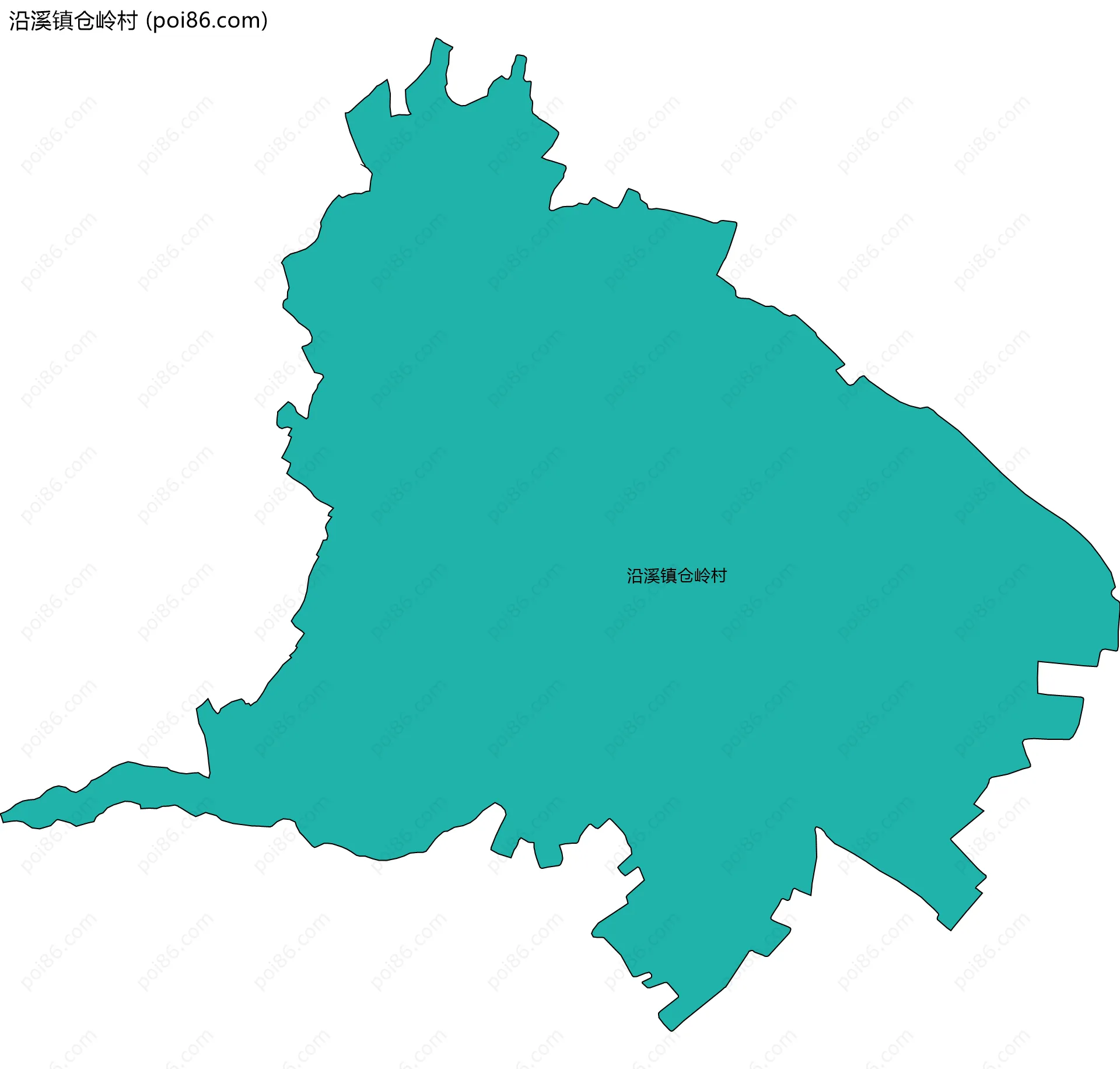 沿溪镇仓岭村边界地图