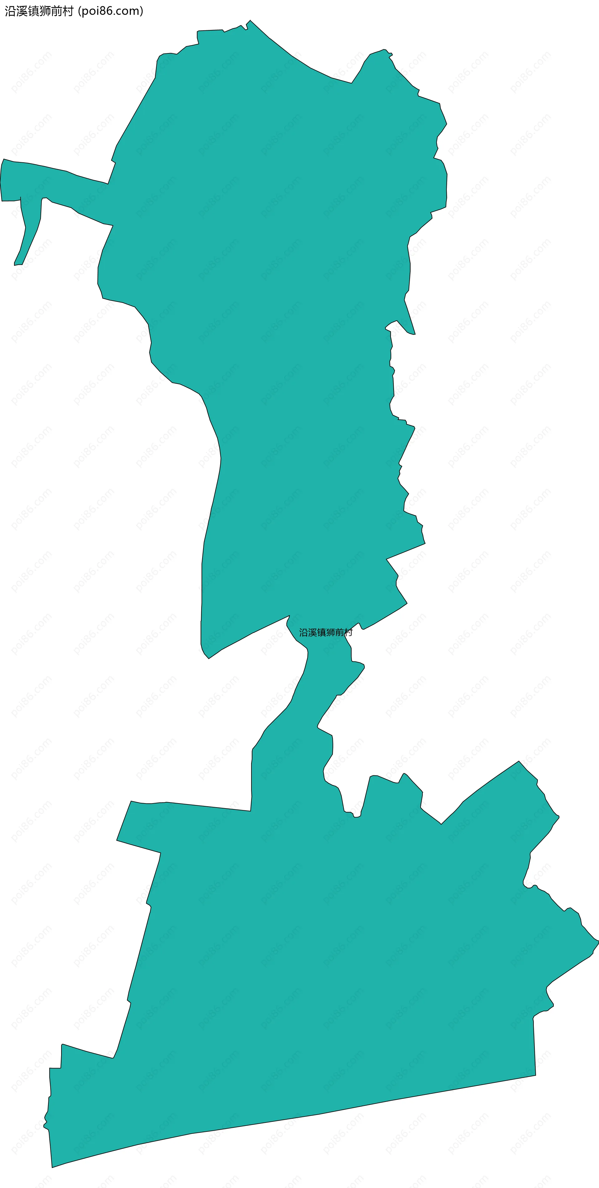 沿溪镇狮前村边界地图