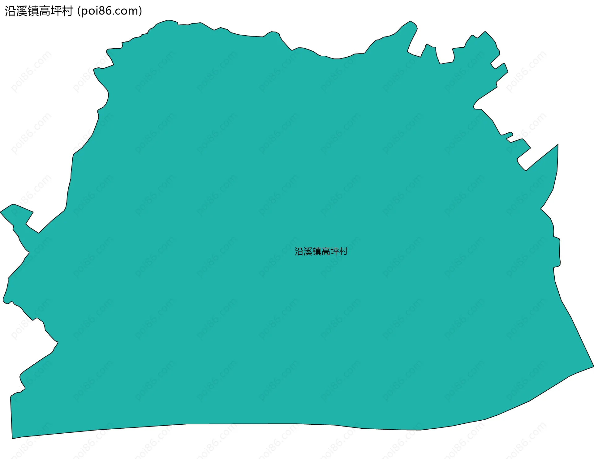 沿溪镇高坪村边界地图