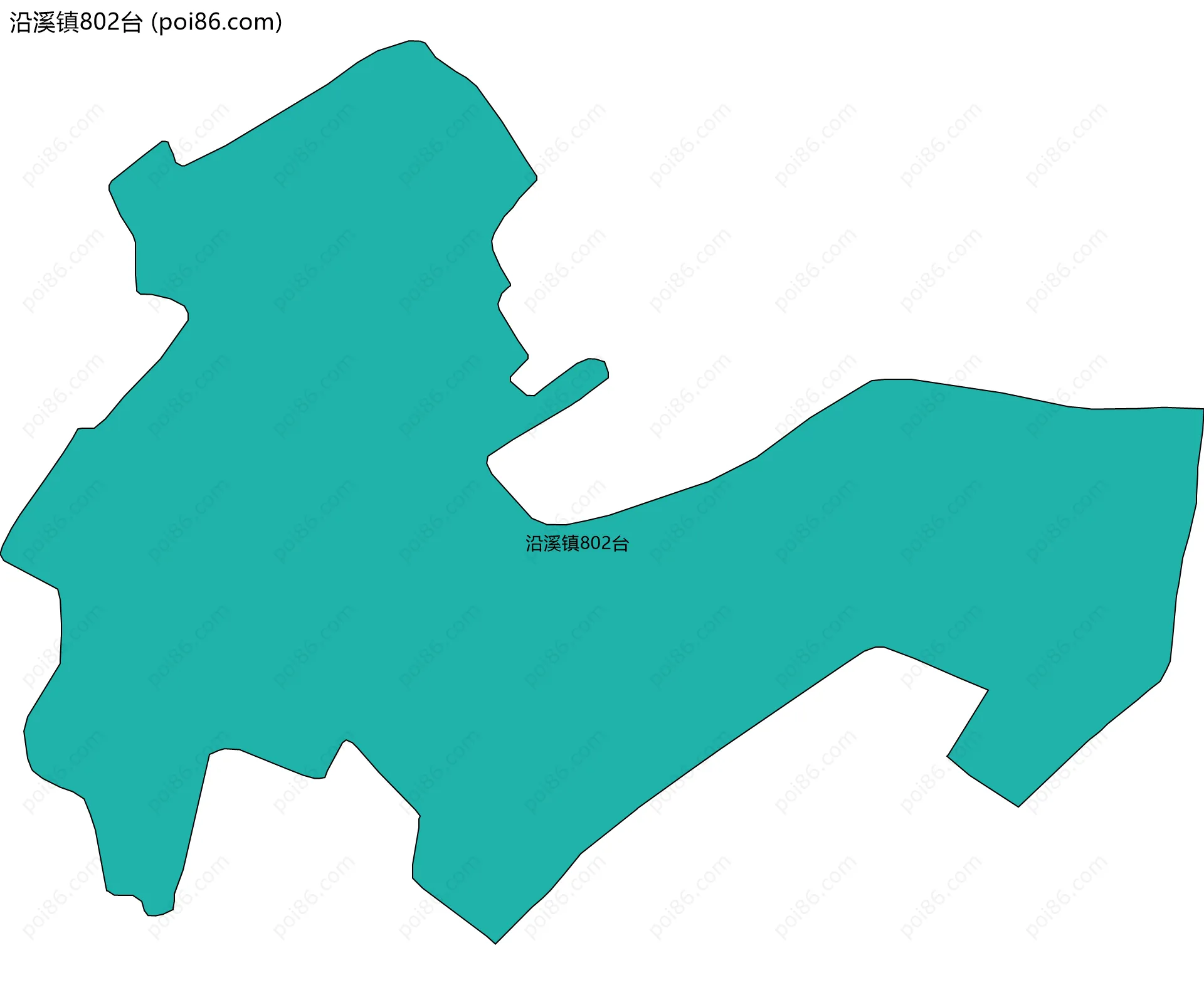 沿溪镇802台边界地图