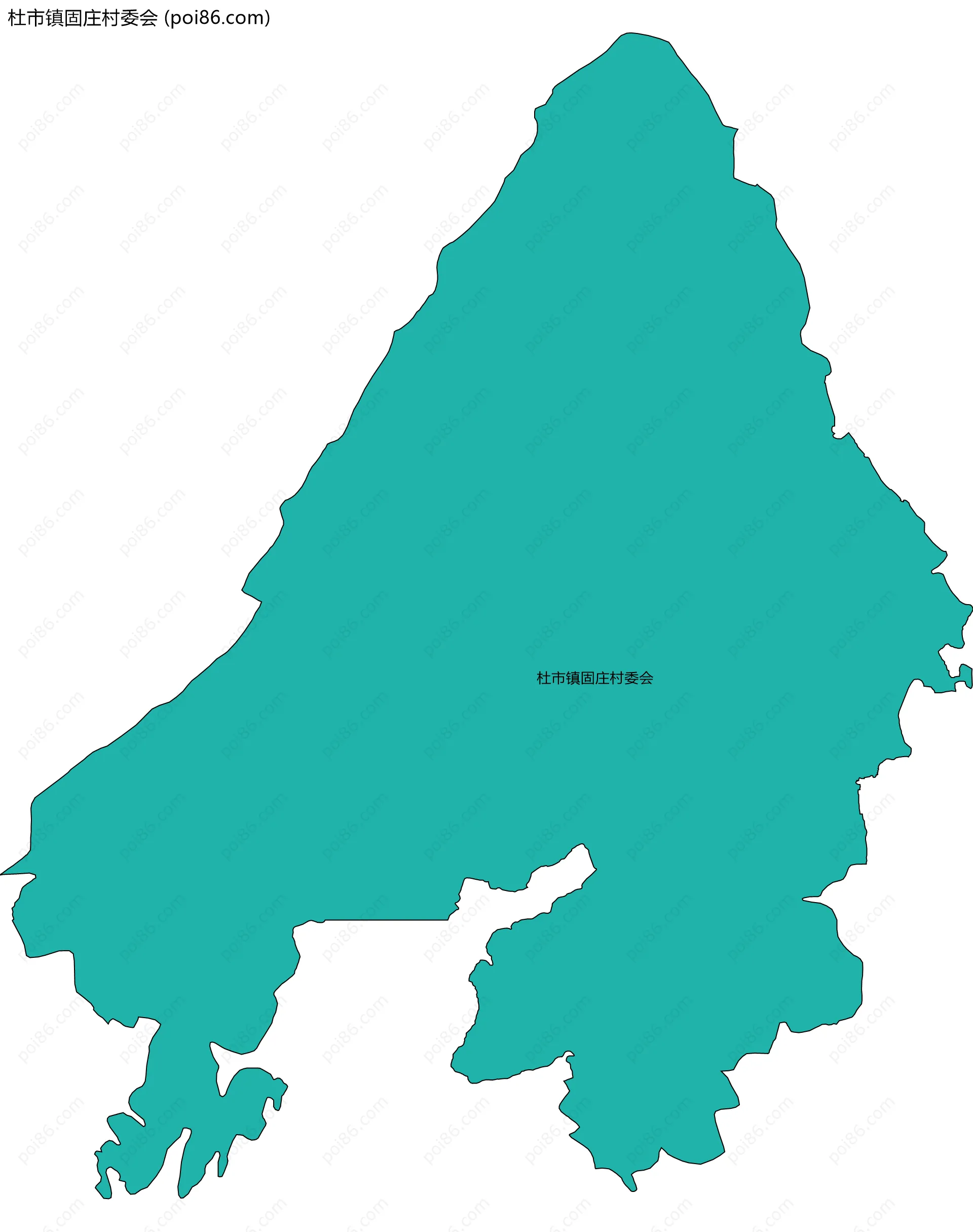 杜市镇固庄村委会边界地图