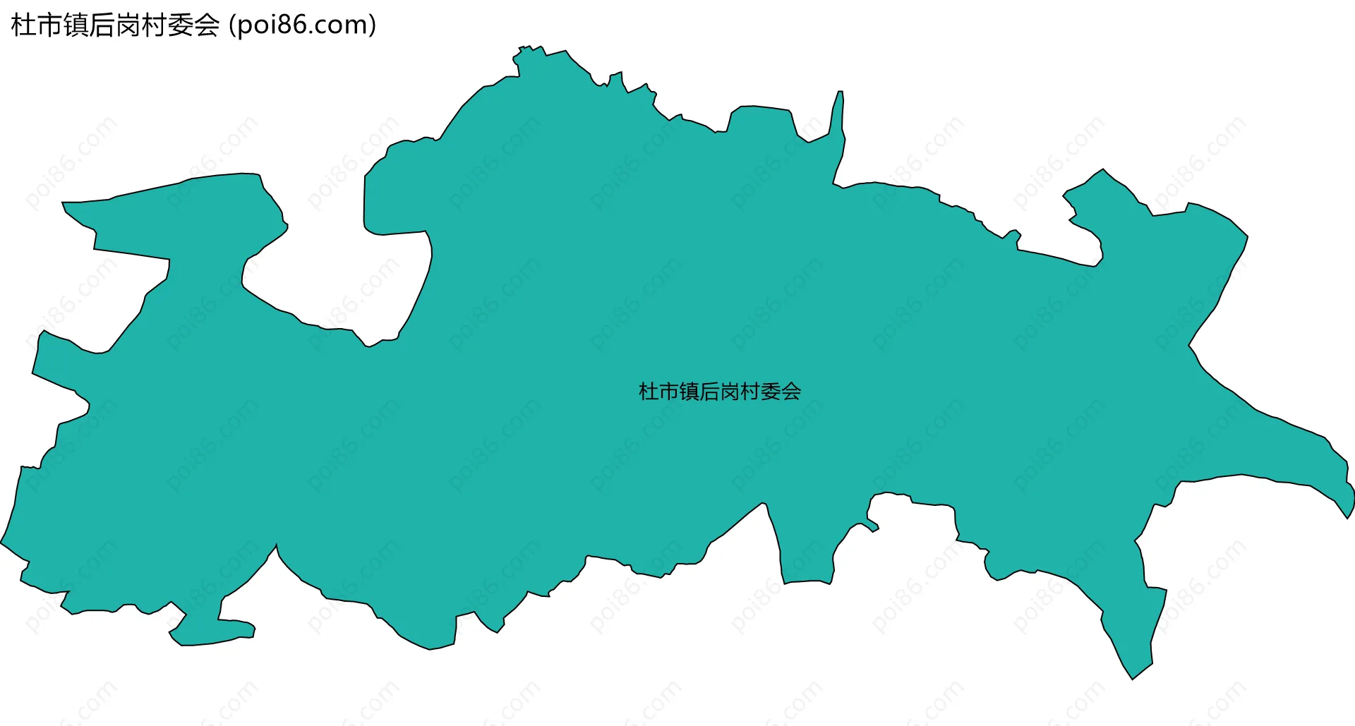 杜市镇后岗村委会边界地图