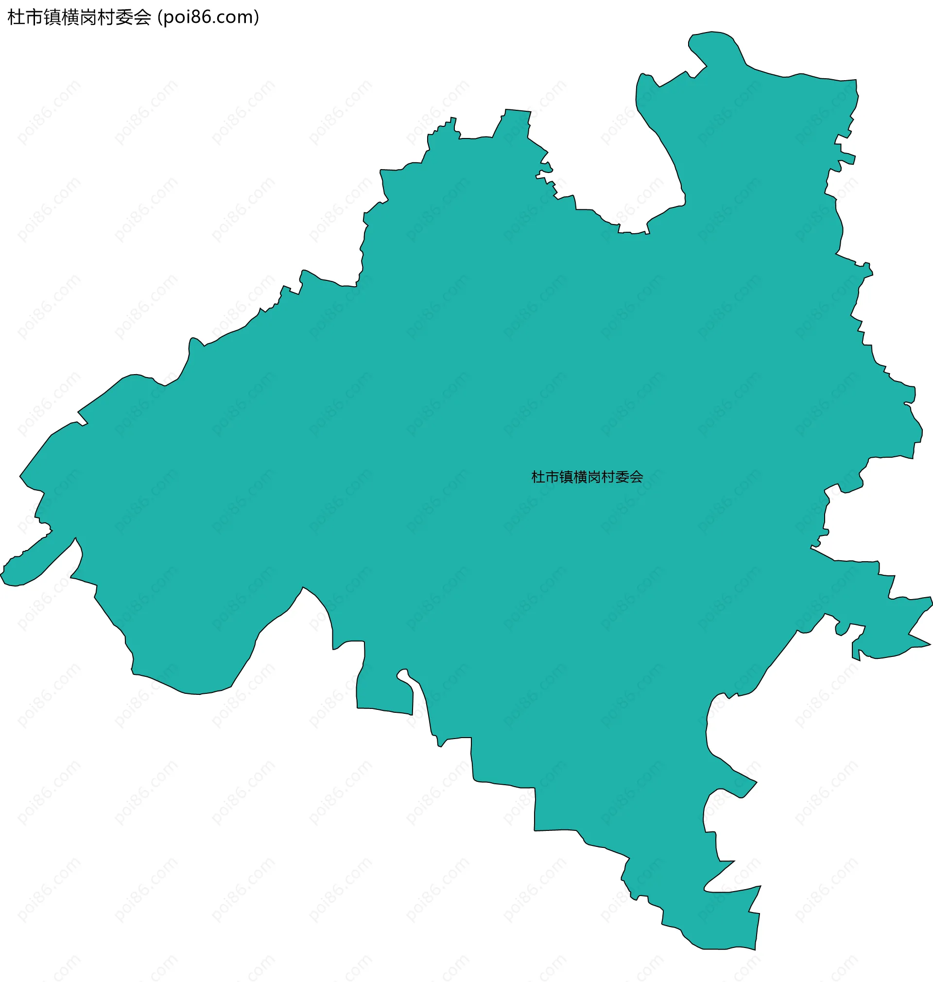 杜市镇横岗村委会边界地图