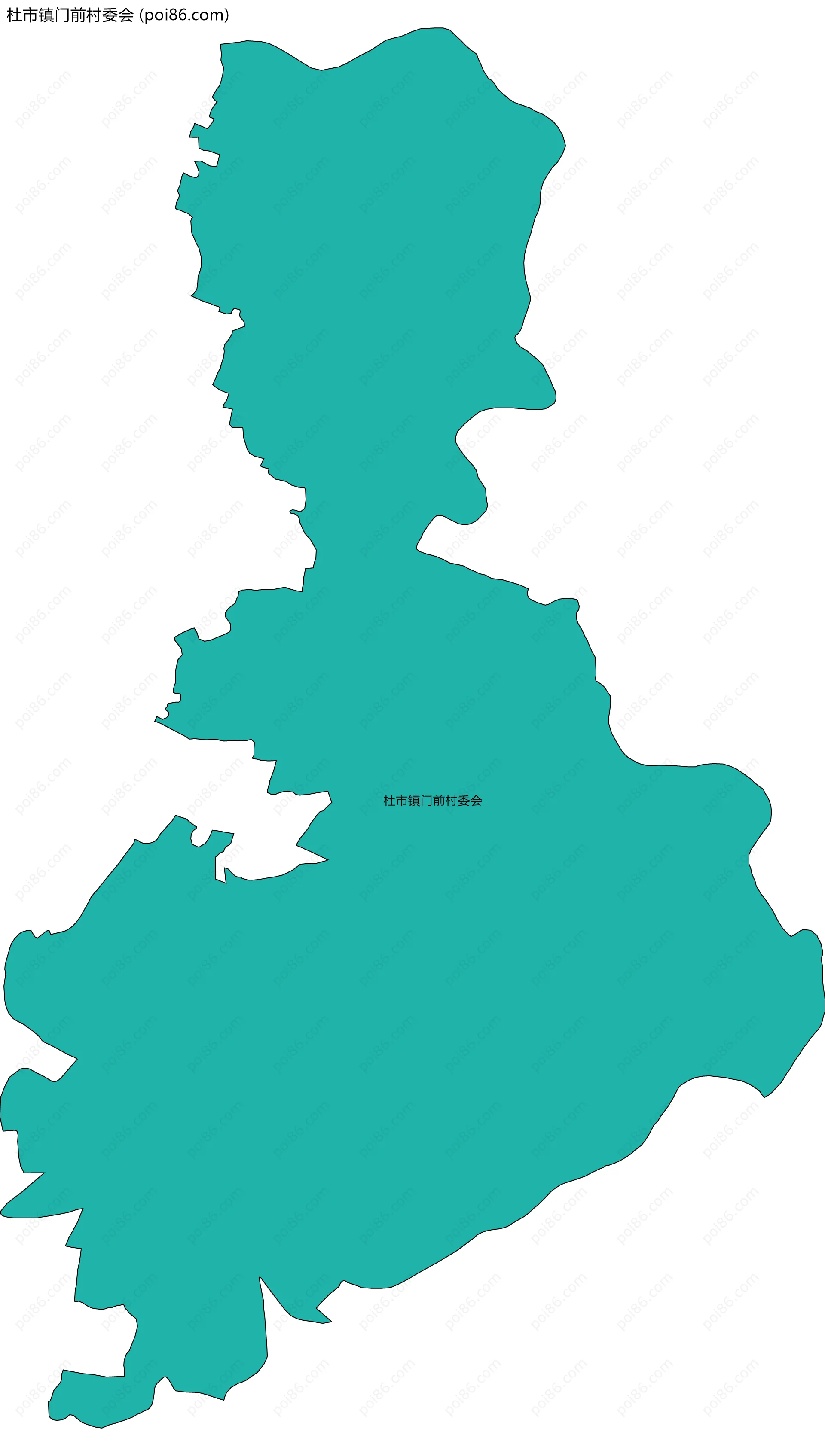 杜市镇门前村委会边界地图