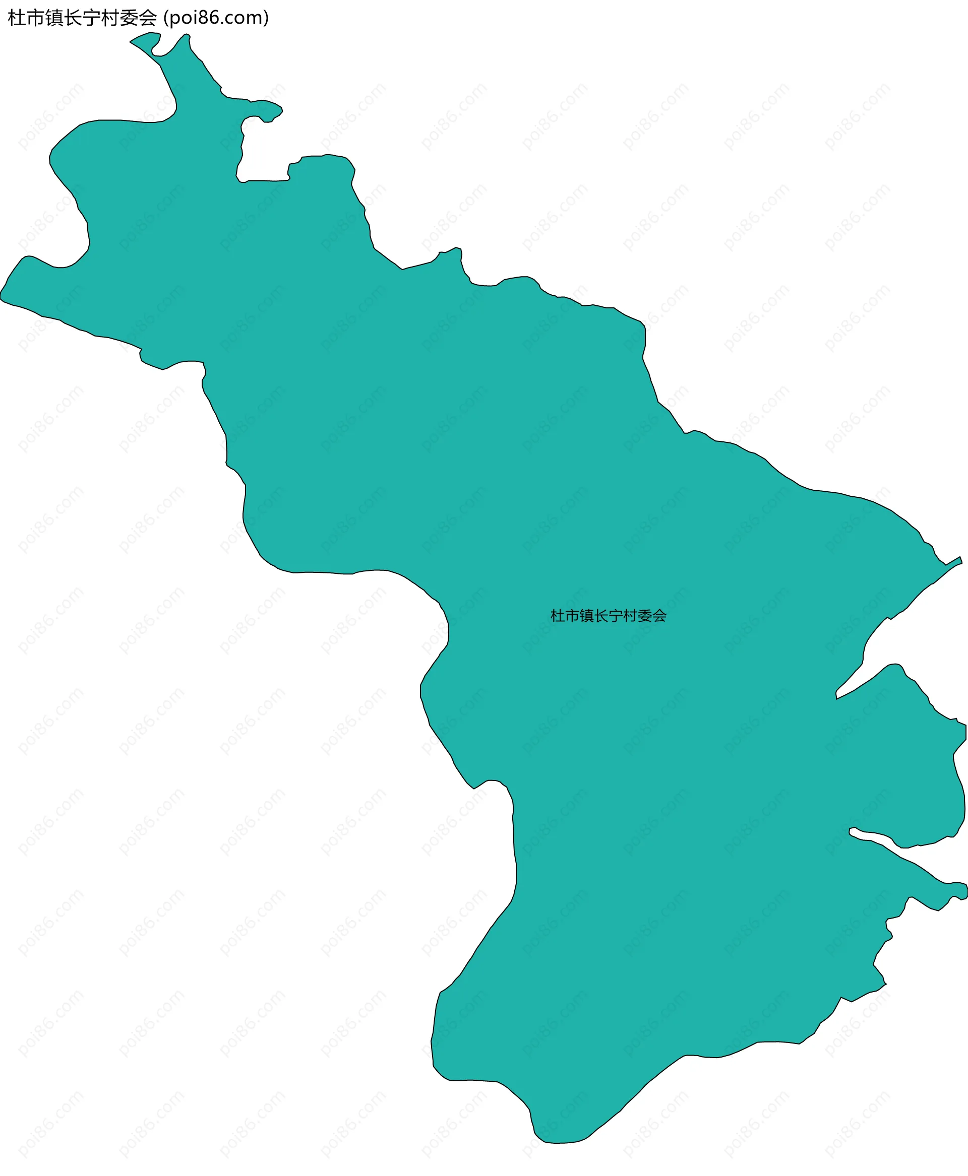 杜市镇长宁村委会边界地图
