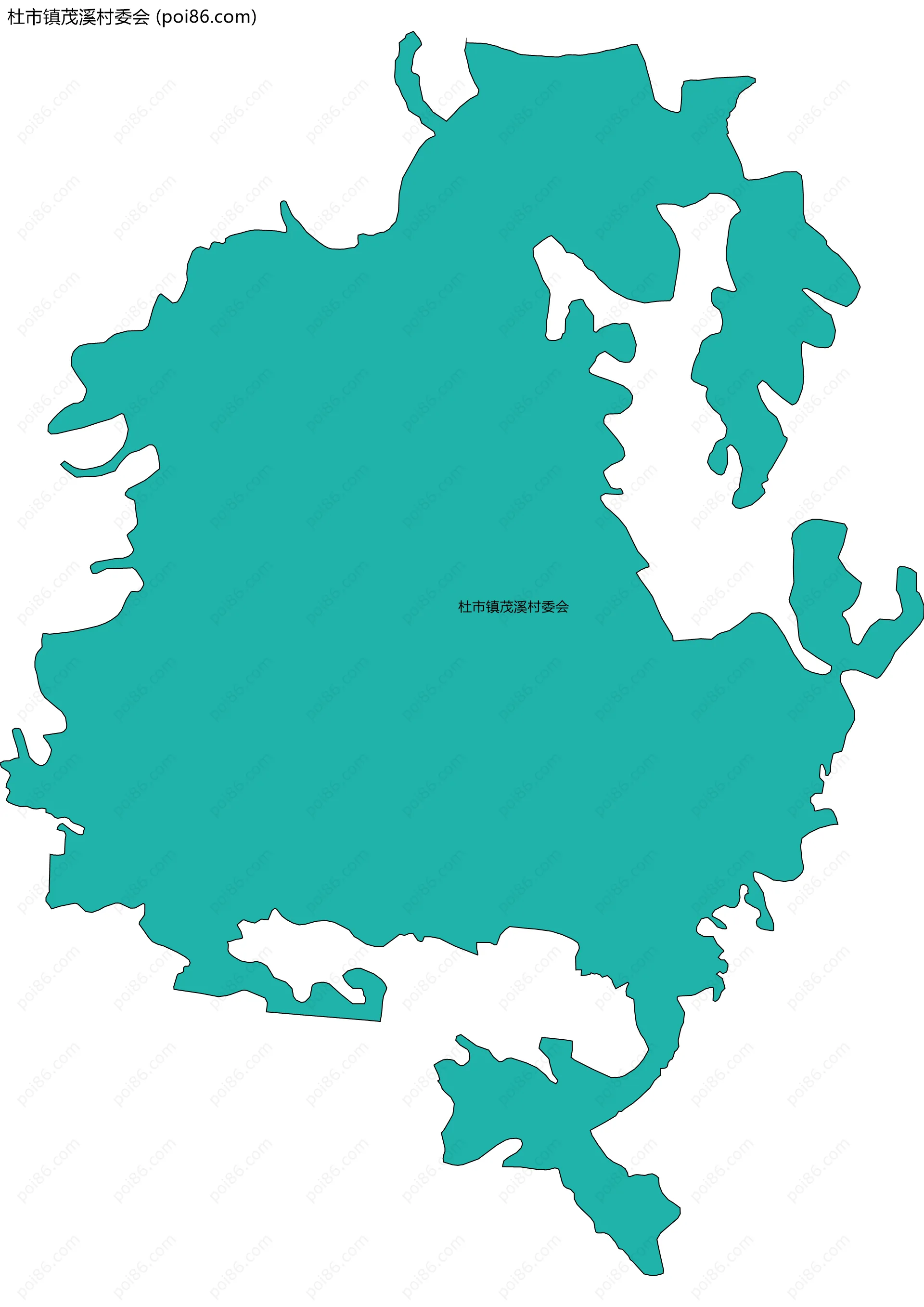 杜市镇茂溪村委会边界地图