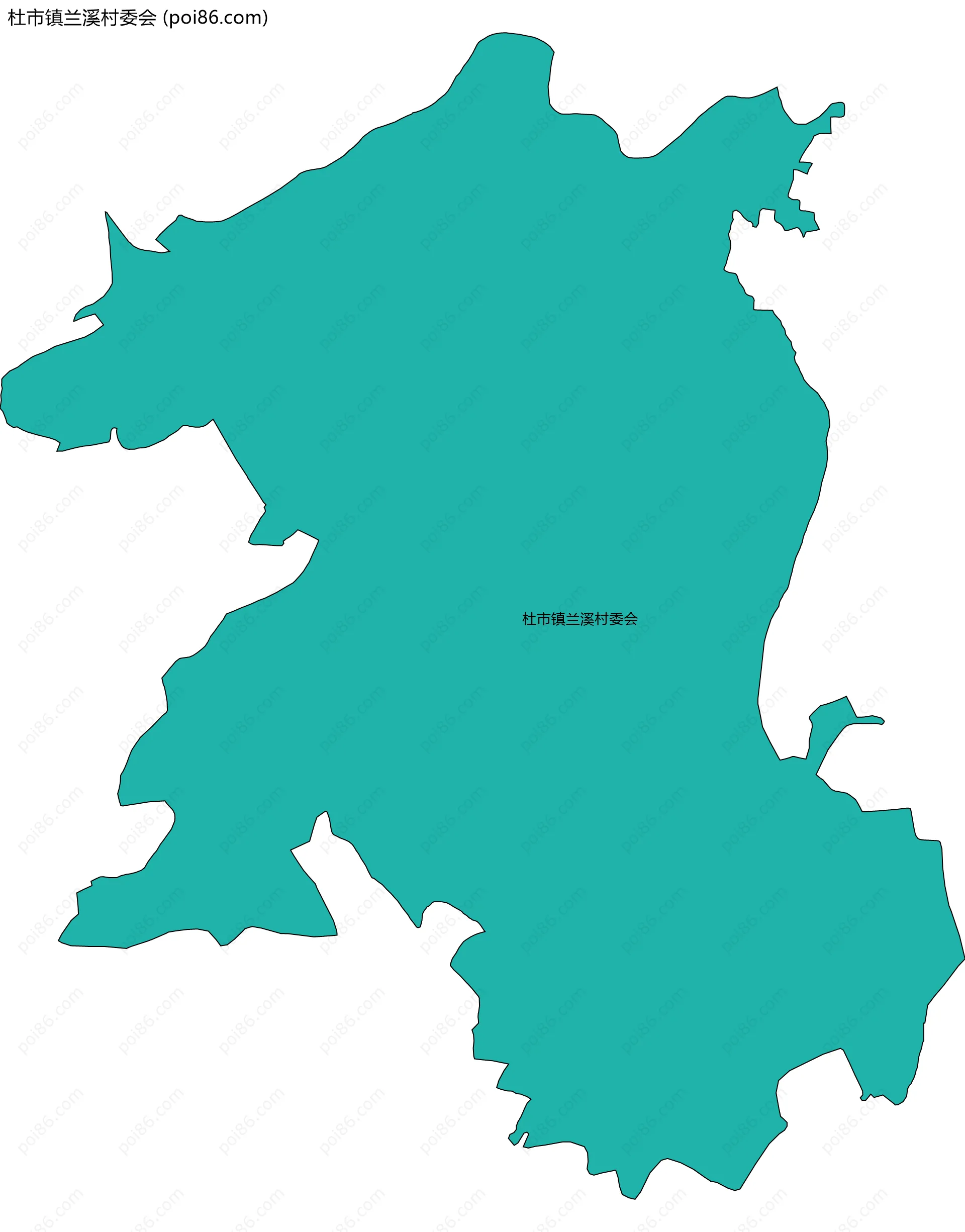 杜市镇兰溪村委会边界地图