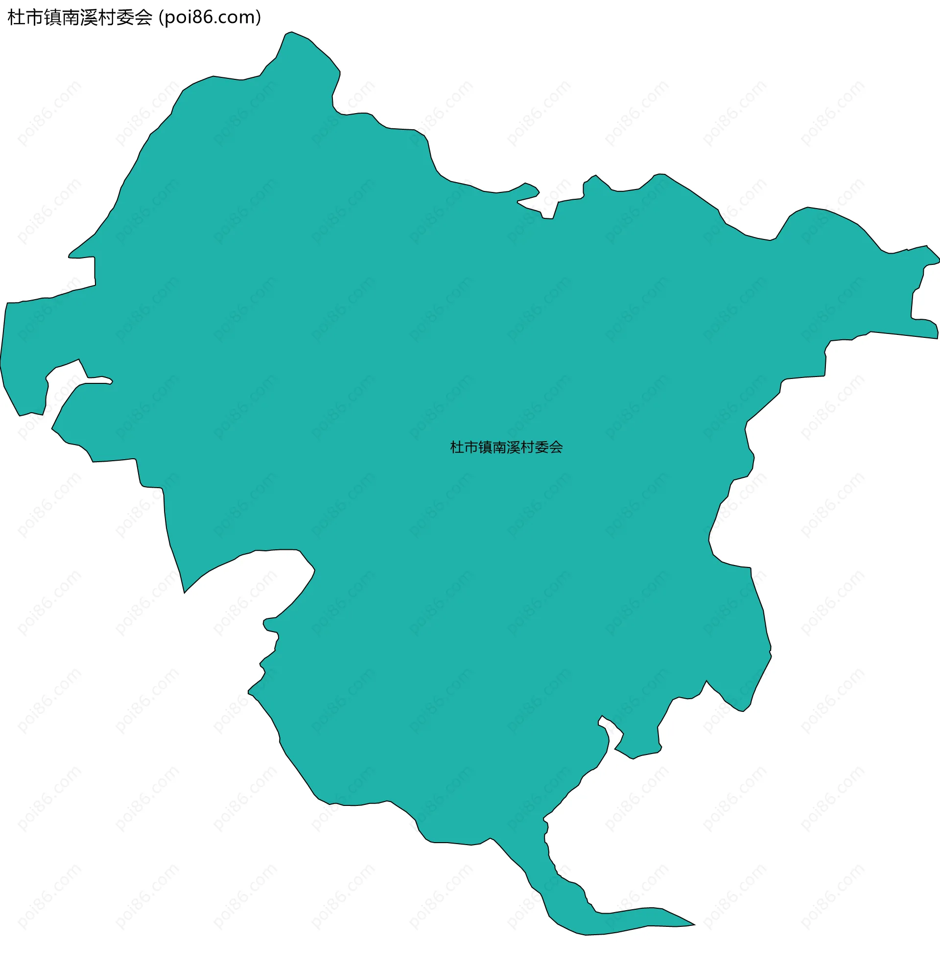 杜市镇南溪村委会边界地图