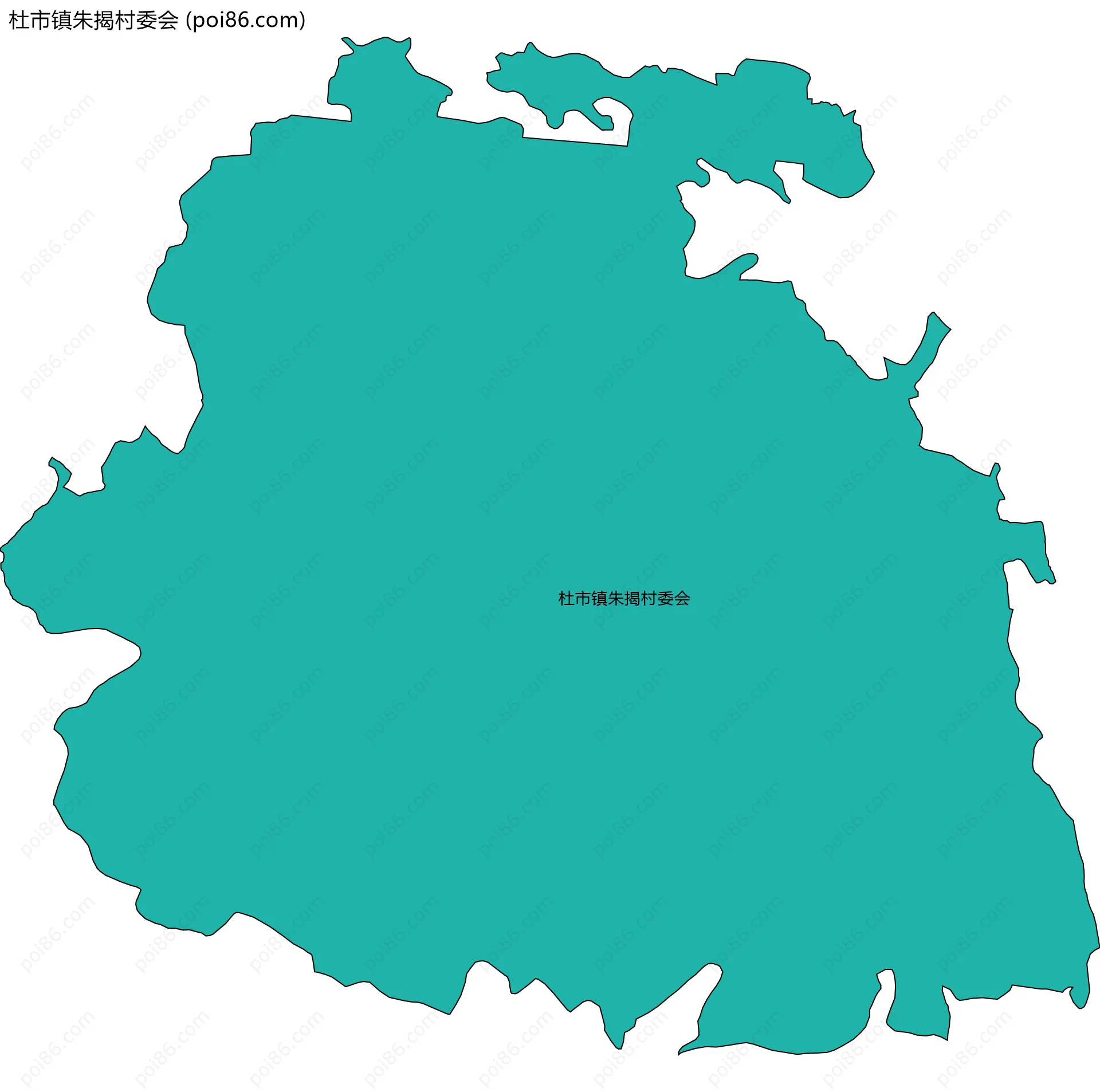 杜市镇朱揭村委会边界地图