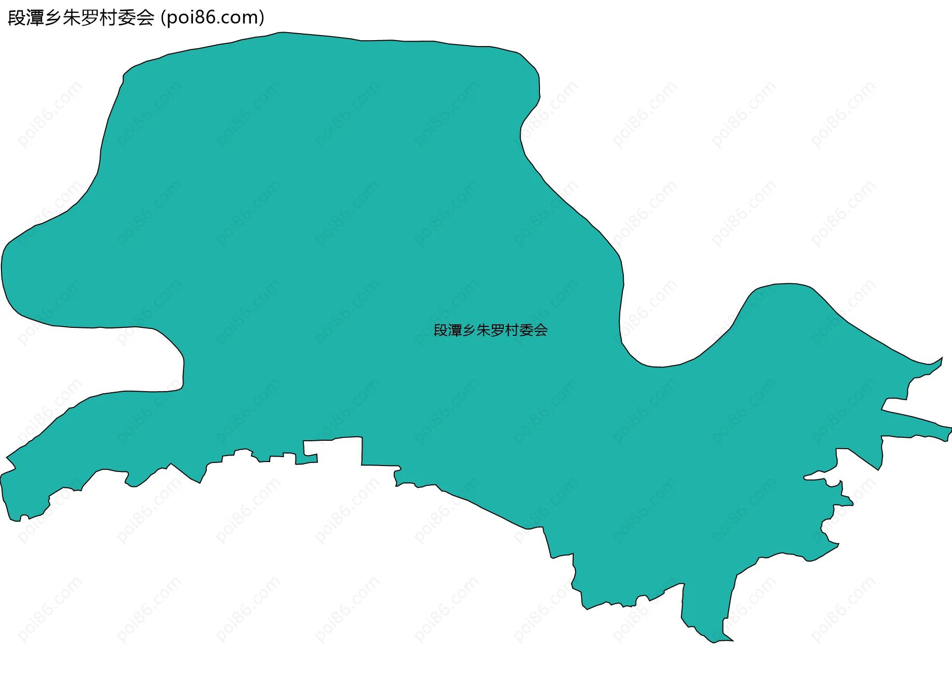 段潭乡朱罗村委会边界地图