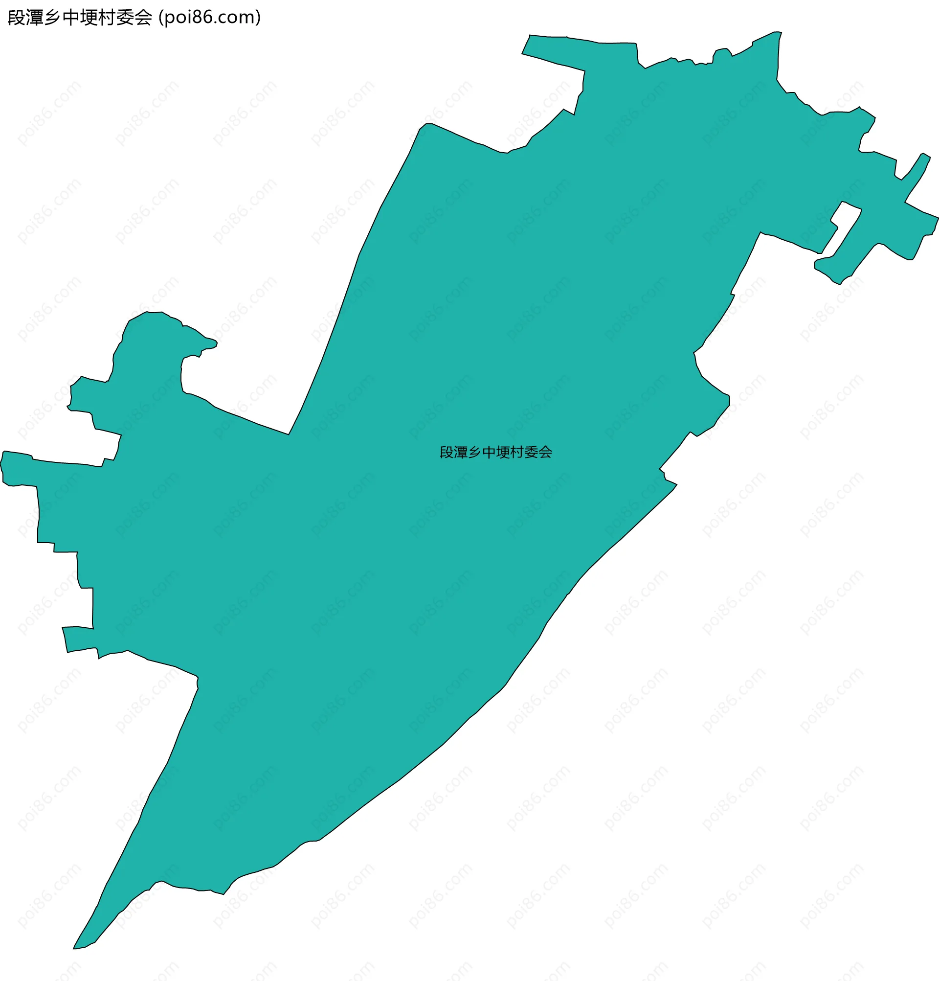 段潭乡中埂村委会边界地图