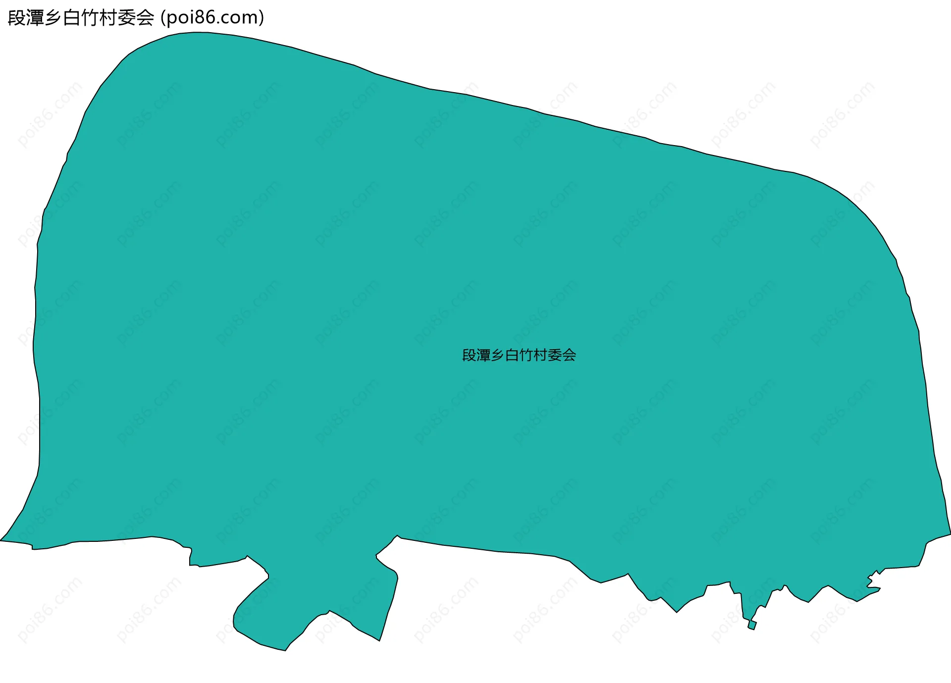 段潭乡白竹村委会边界地图