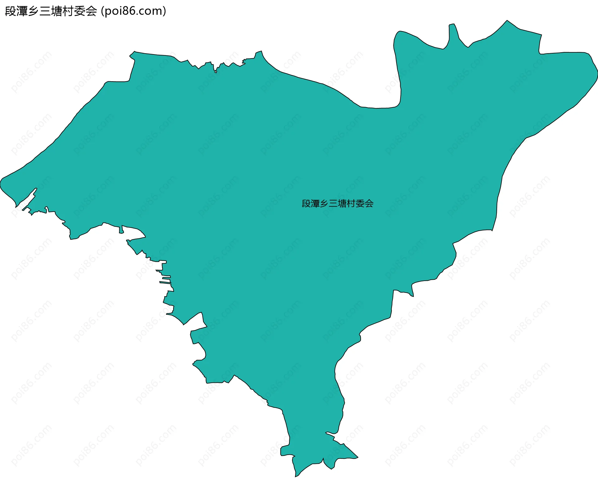 段潭乡三塘村委会边界地图