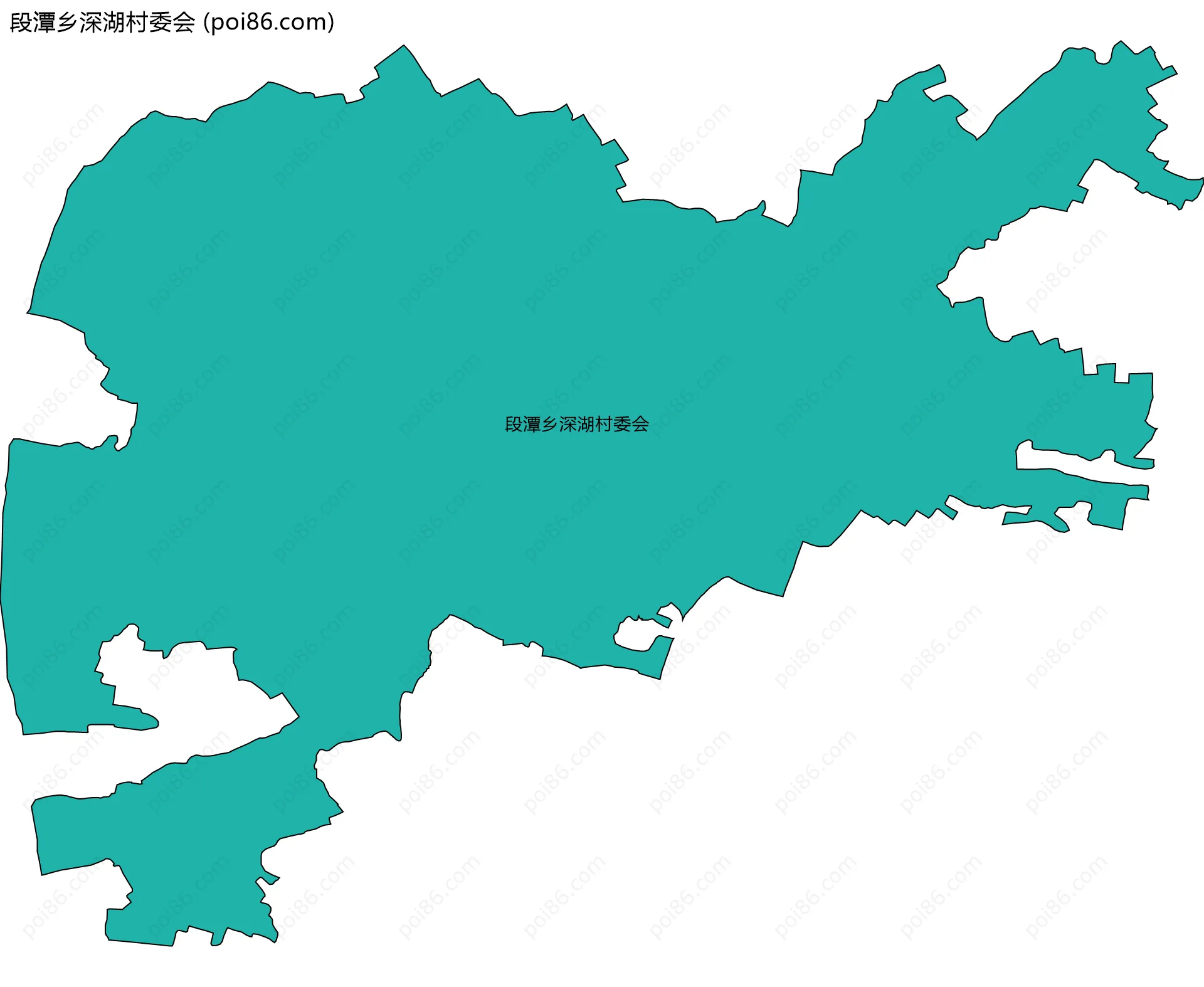 段潭乡深湖村委会边界地图