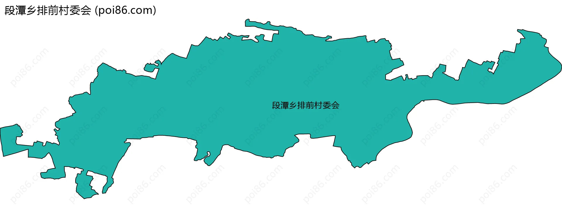 段潭乡排前村委会边界地图