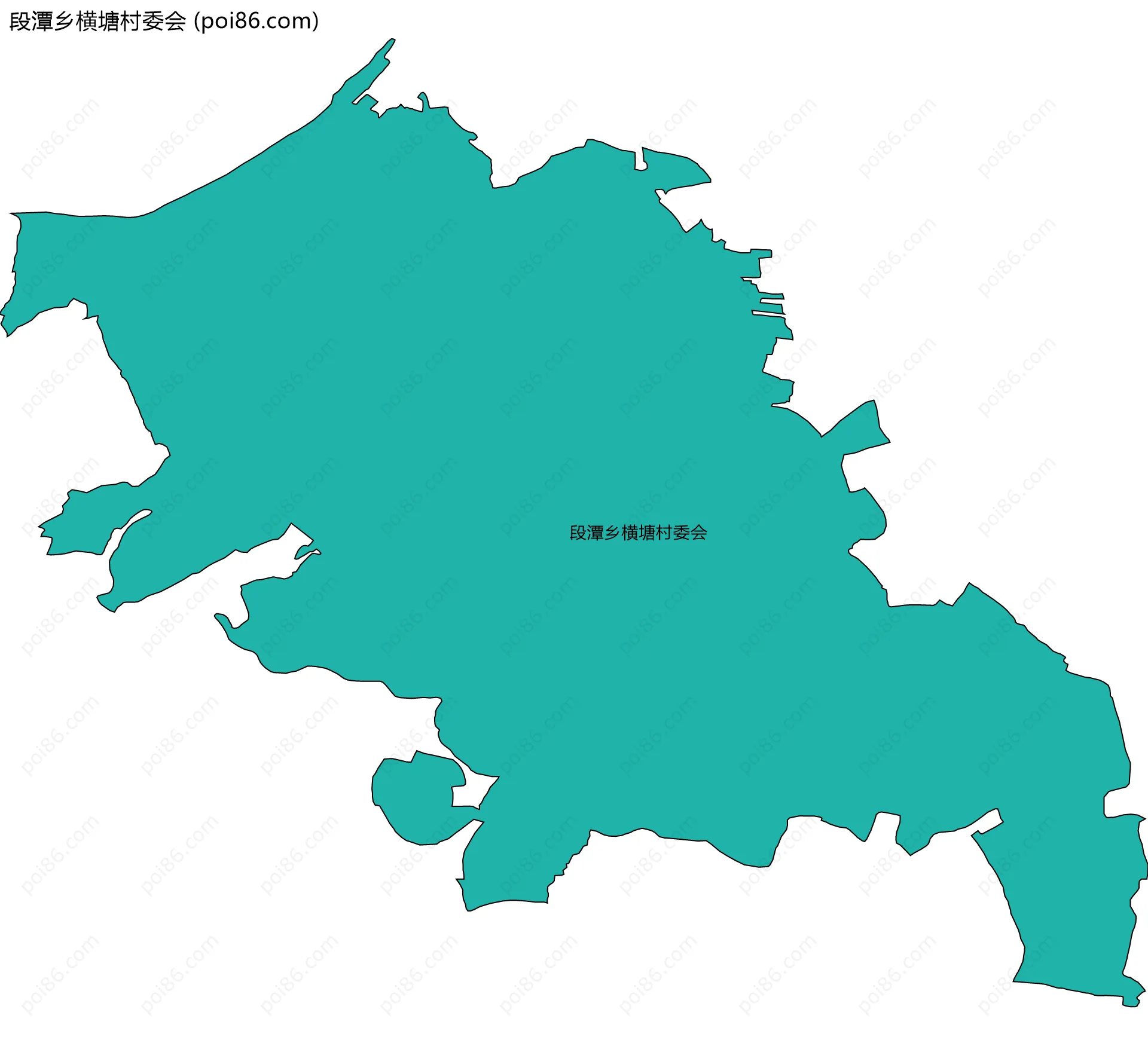 段潭乡横塘村委会边界地图