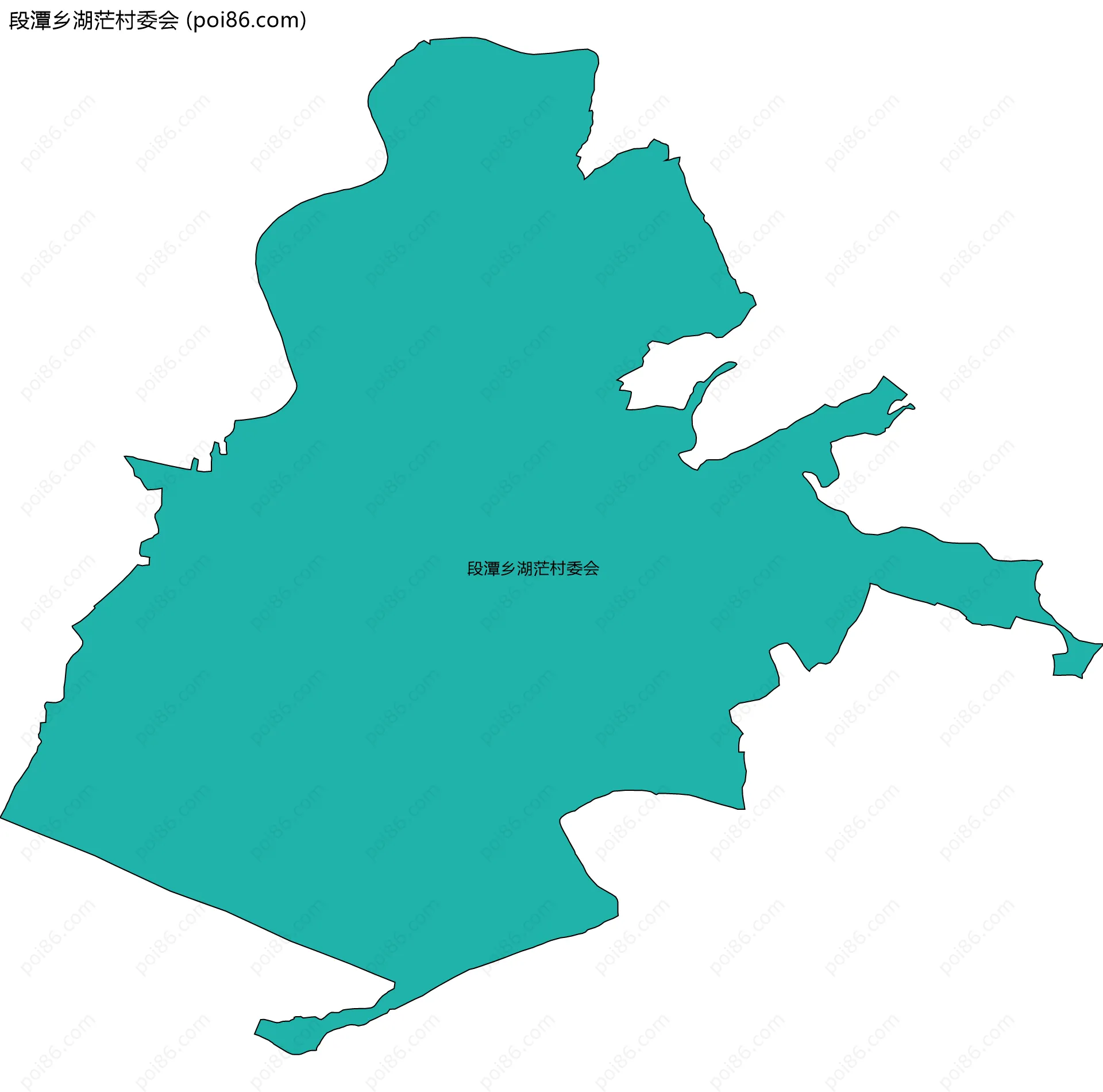 段潭乡湖茫村委会边界地图