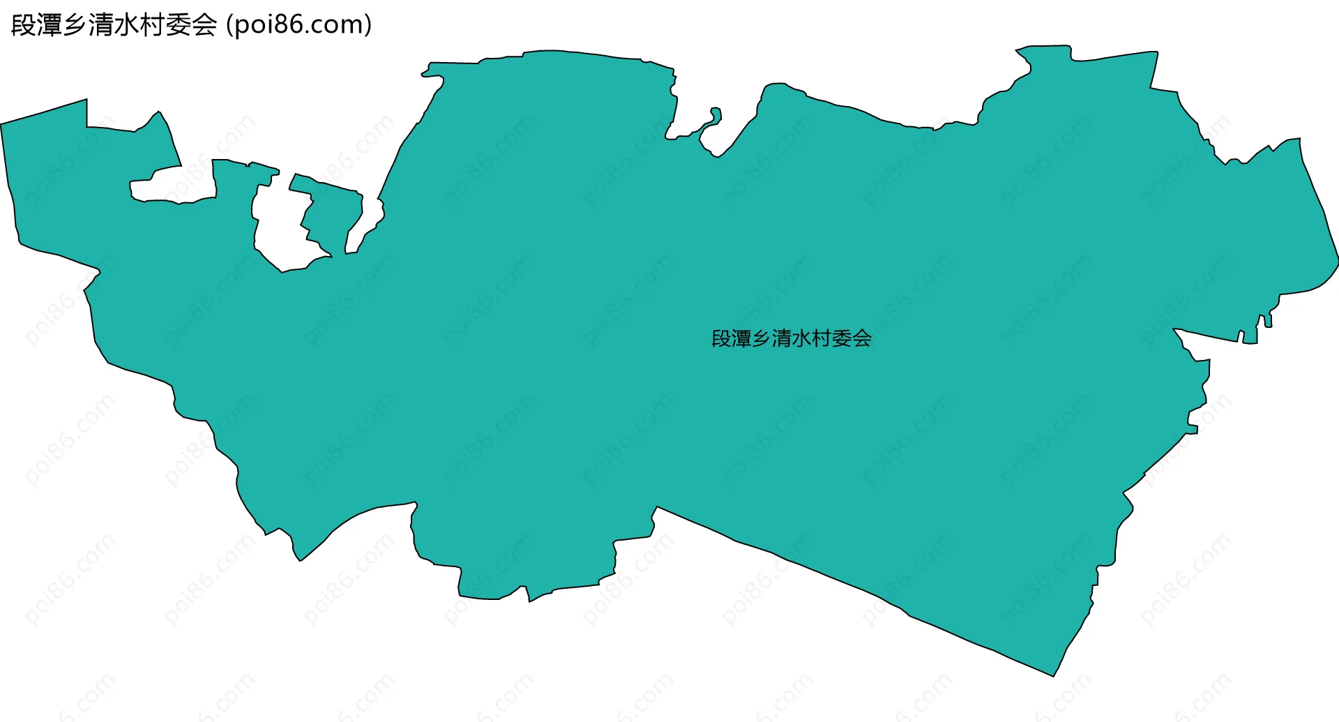 段潭乡清水村委会边界地图