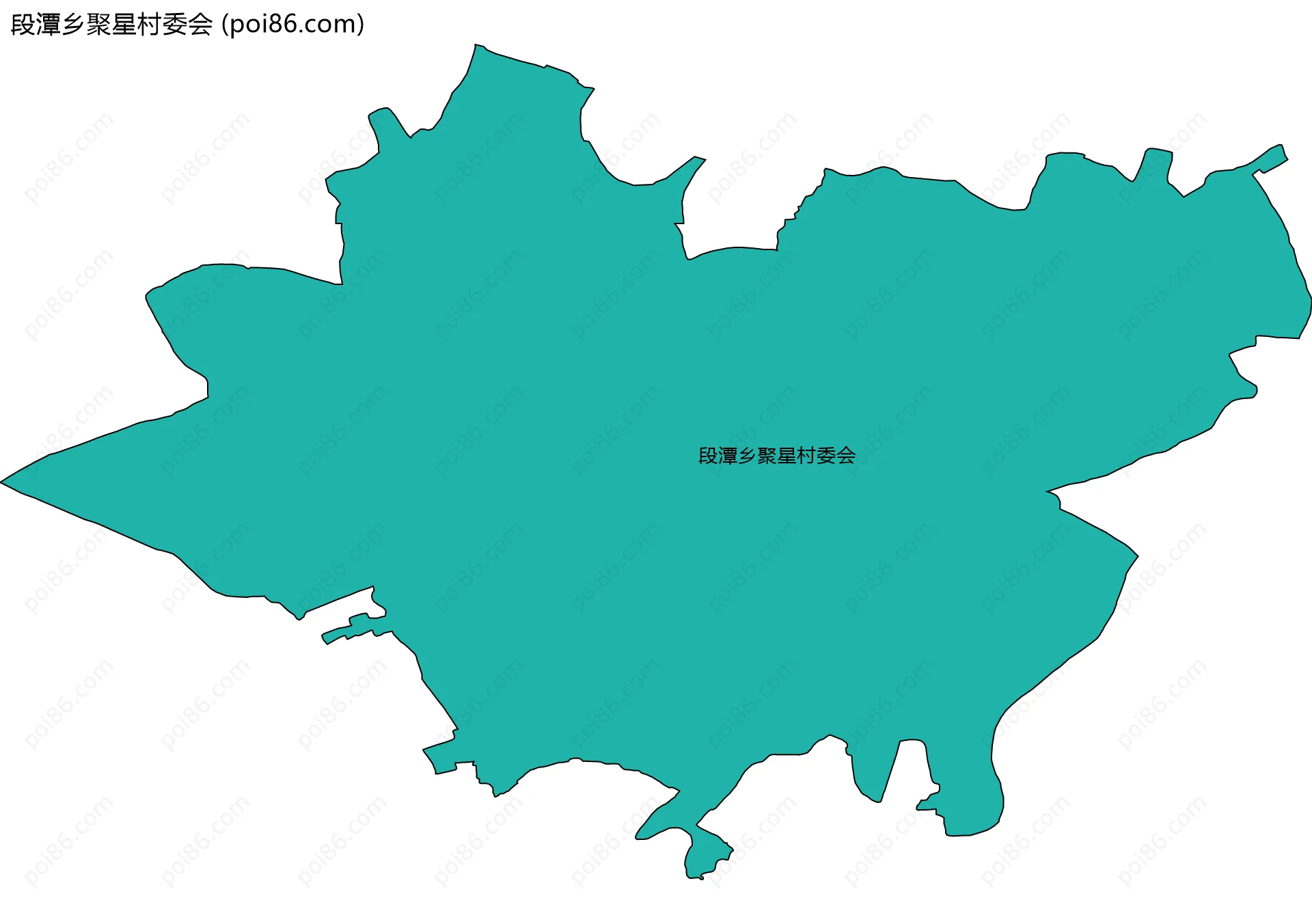 段潭乡聚星村委会边界地图